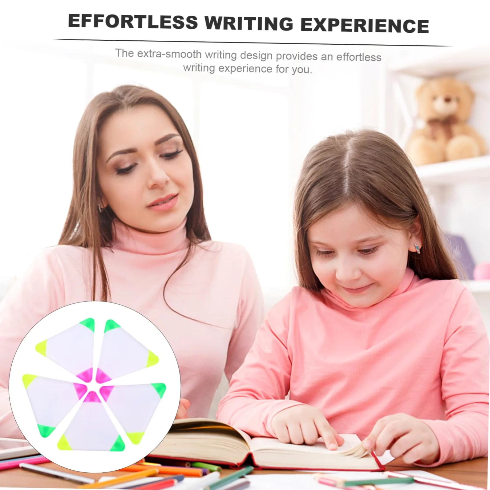 LALAFINA 15pezzi Evidenziatori Triangolari Ergonomici Con Colori Fluorescenti Per Studio e Ufficio Di Pennarelli Per Annotazioni e Segnatura Rapida