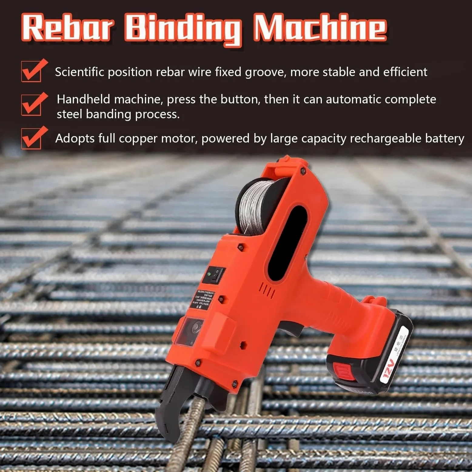 Macchine rilegatrici Macchina di rilegatura del livello dell'armatura 12 V Automar Automar Automar Idless Rechable Lessing Machine Braining Toying Strumento Rilegatrice
