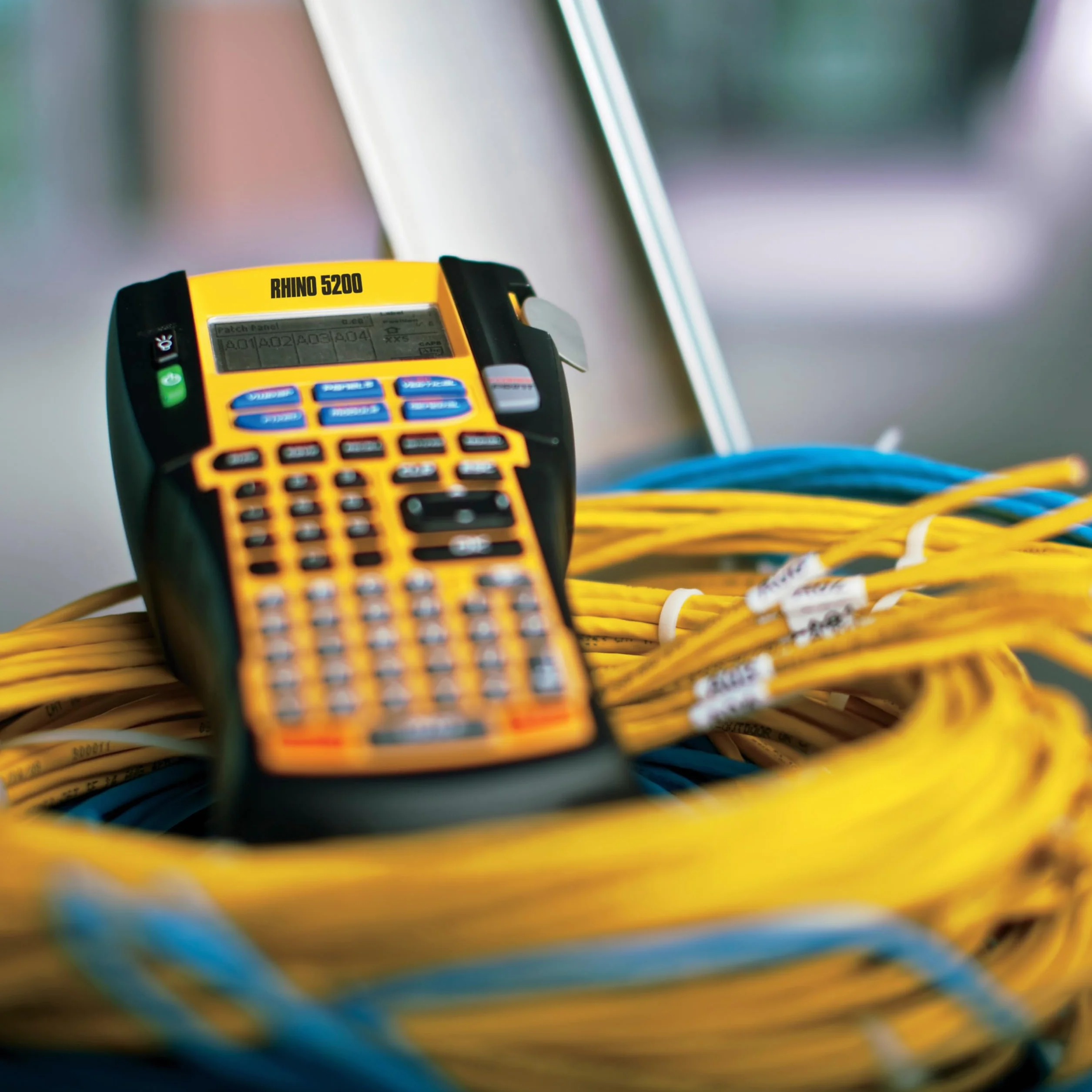 DYMO 5200 Rhino Etichettatrice industriale multiuso | Tastiera ABC | Giallo