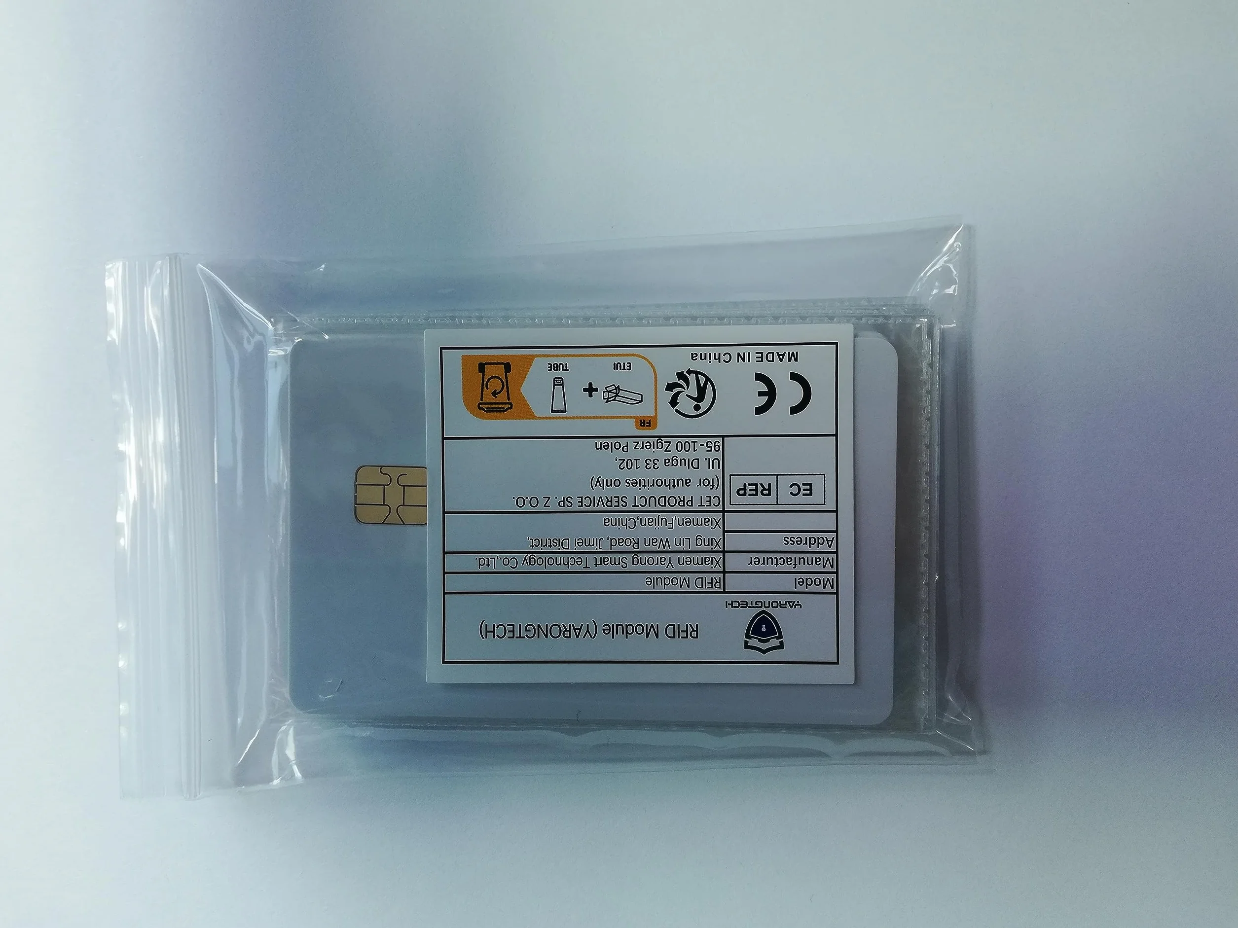 SLE4442 chip card PVC bianco YARONGTECH pacchetto 10