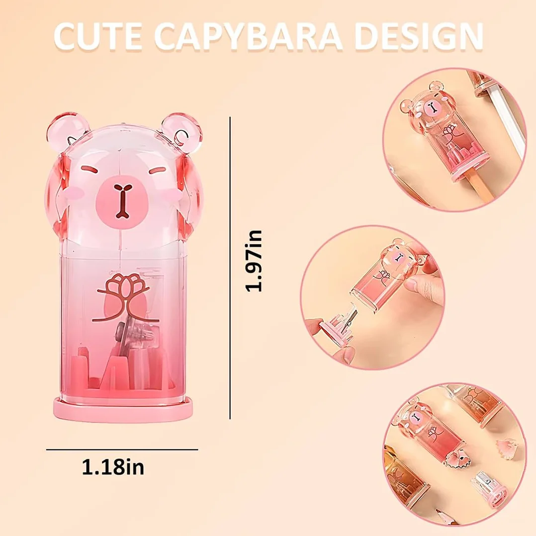 Temperamatite Capybara Manuale 3 Pezzi Multicolore