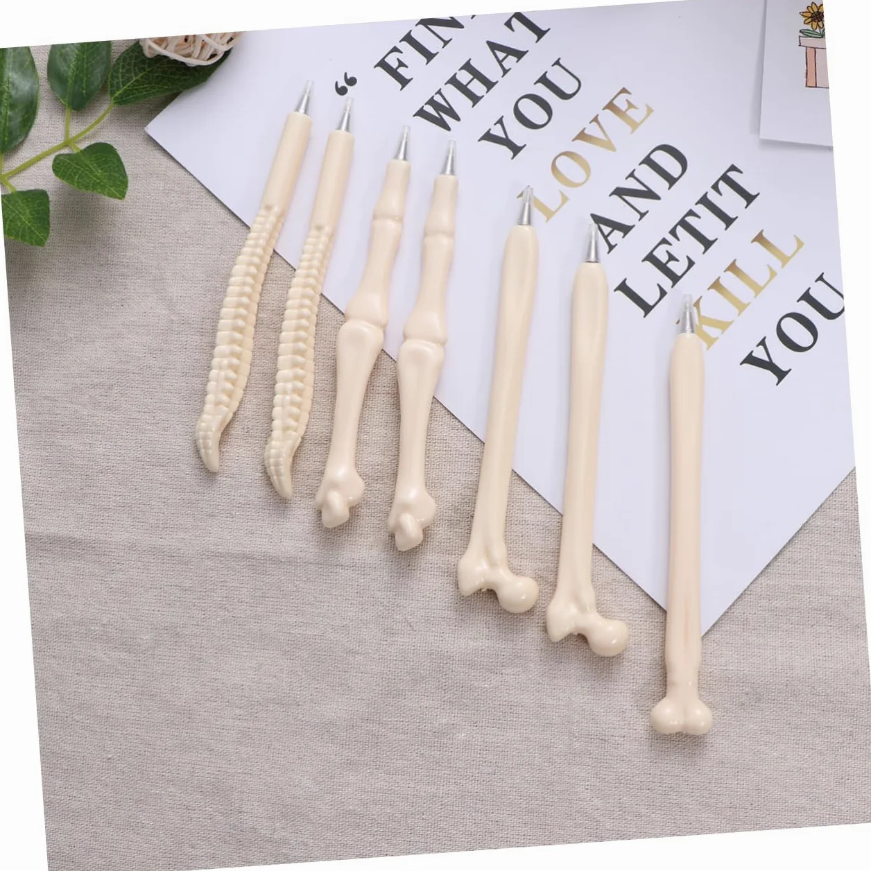 TEHAUX 30pezzi Penne Sfera Design Osseo Confezione Inchiostro Blu Per Medici e Studenti Stile Casual e Creativo Per Ufficio e Scuola