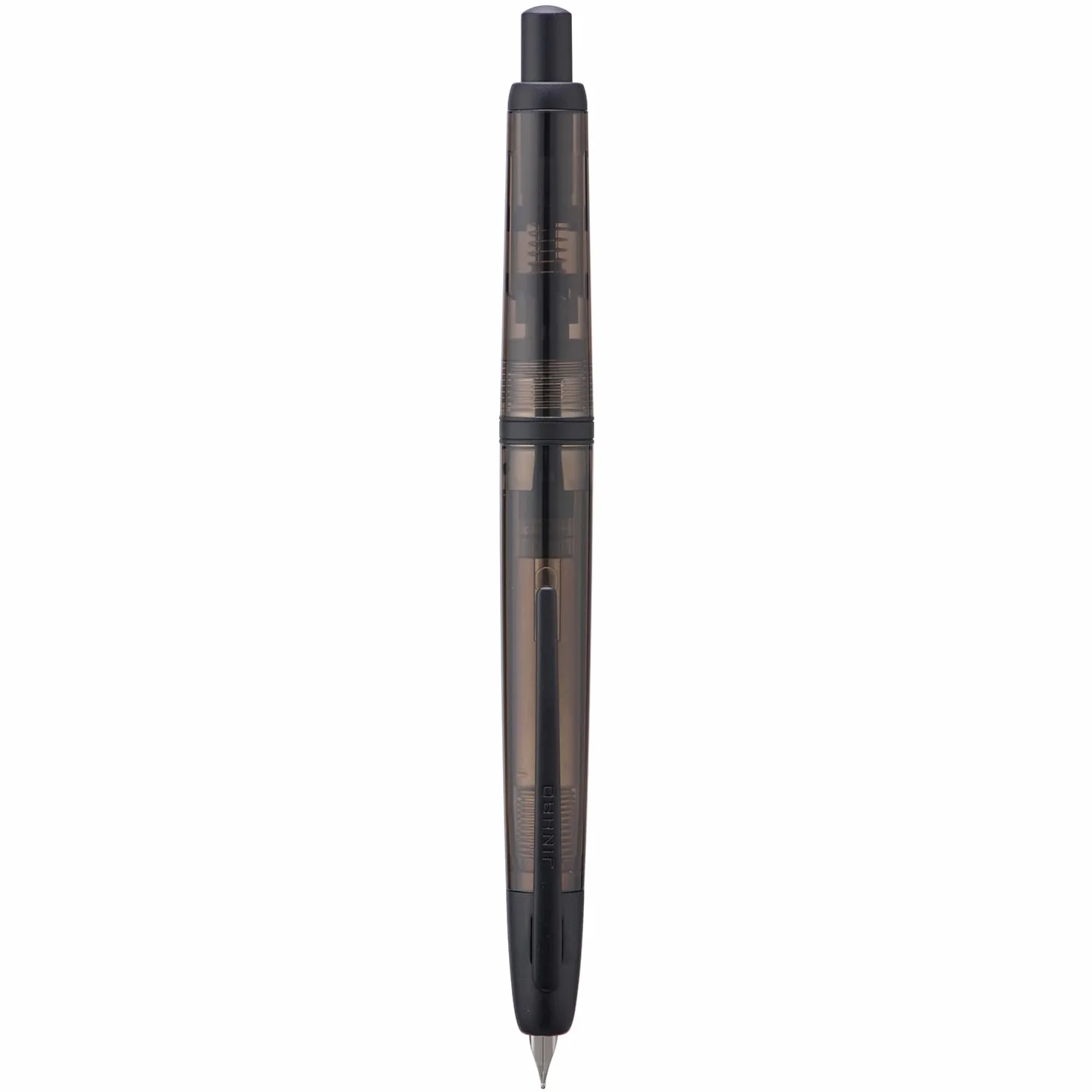 Jinhao Penna stilografica a pressione serie 20 pennino extra fine retrattile nero trasparente convertitore inchiostro