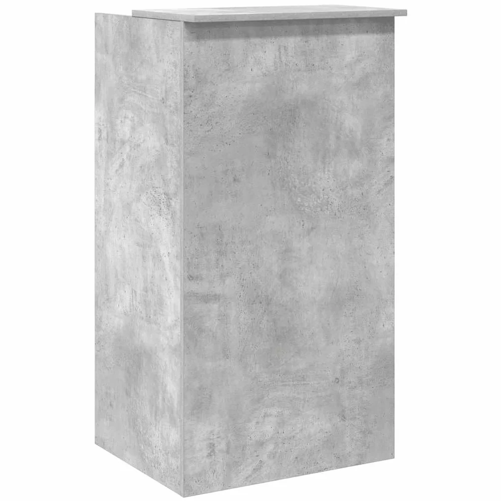 vidaXL Reception Grigio Cemento 55x50x103,5 cm Legno Multistrato Ufficio, Cassa, Salone