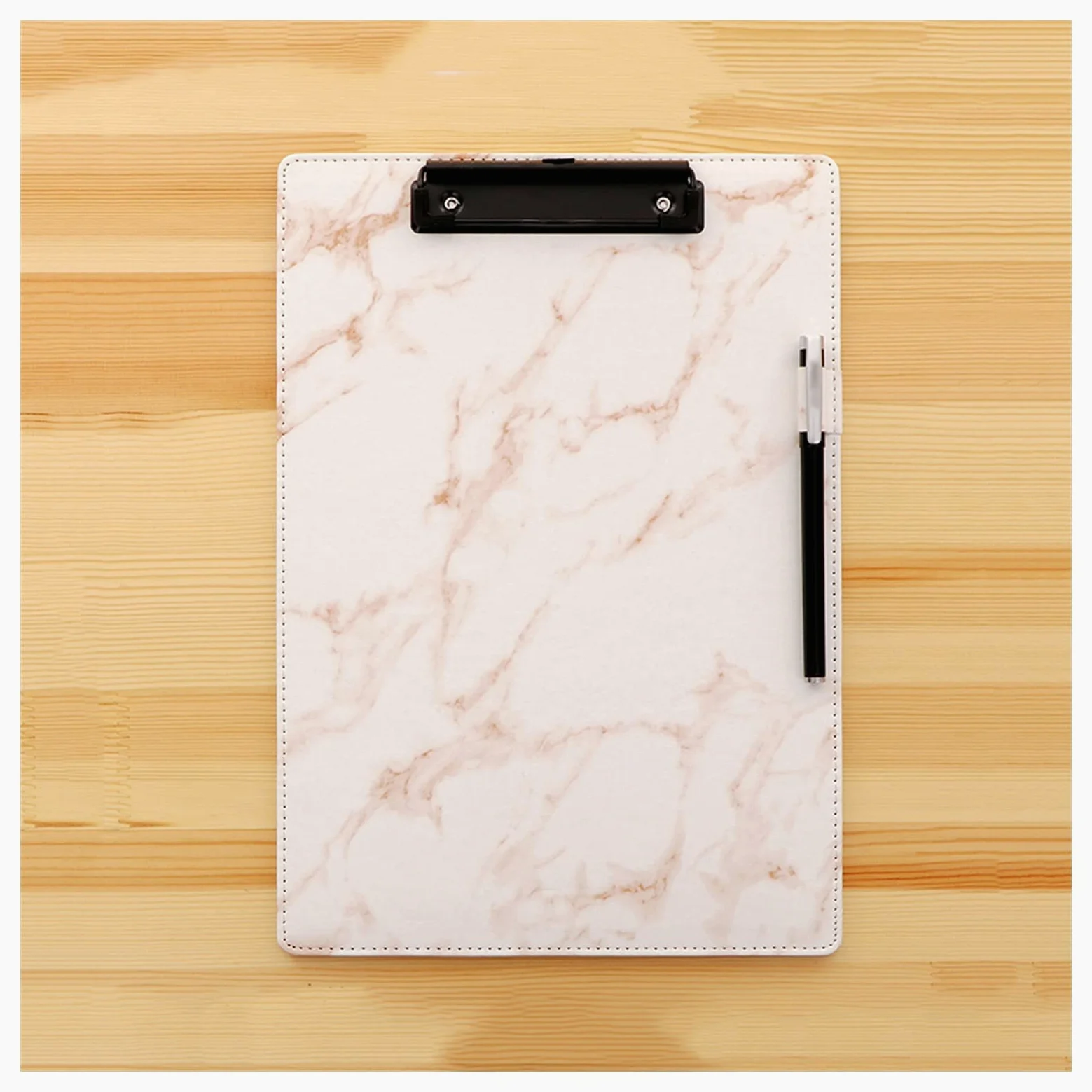 Portablocco/Cartella Portadocumenti A4 cartella da cartella clip in pelle clipboard for clipboard di dati raccoglitore con clip in metallo clip scrittura pad for scuola, ufficio, business (10 confezio