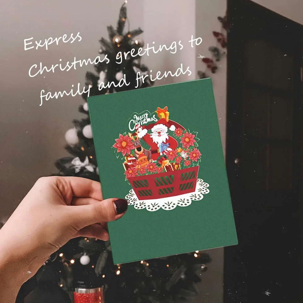 3D Christmas Cards Pop Up Biglietti Auguri Natale Con Buste