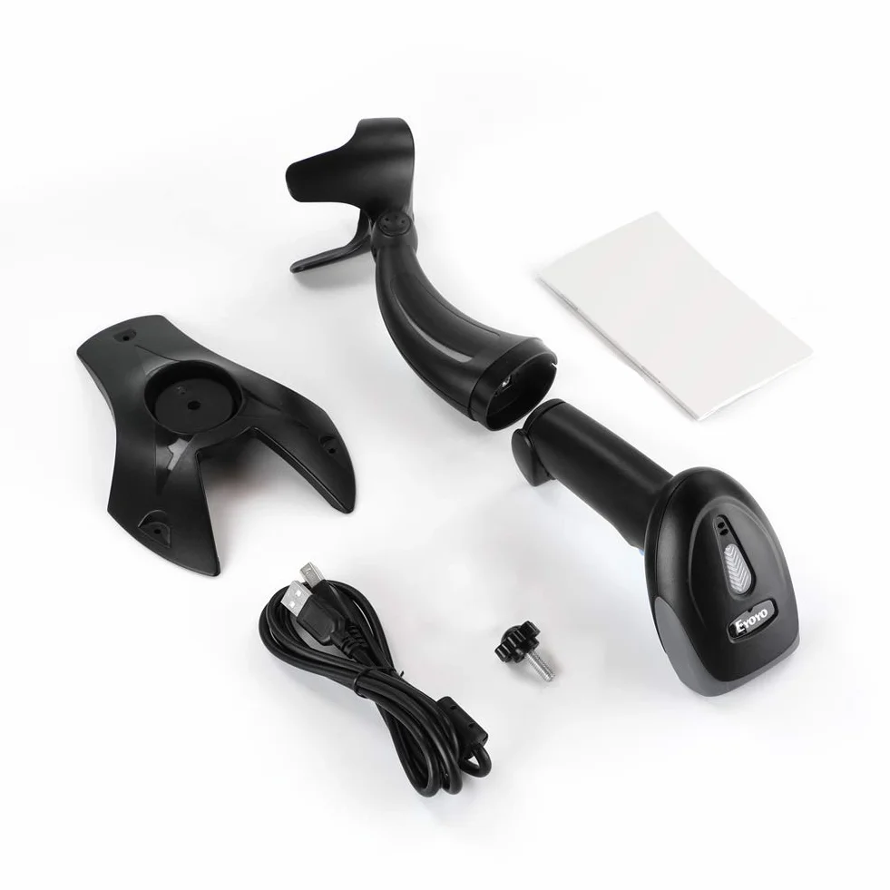Eyoyo lettore di codici a barre 2D 1D con supporto, USB Wired QR code Barcode Scanner, scanner manuale per la gestione dell'inventario, codice a barre portatile/lettore di codici QR