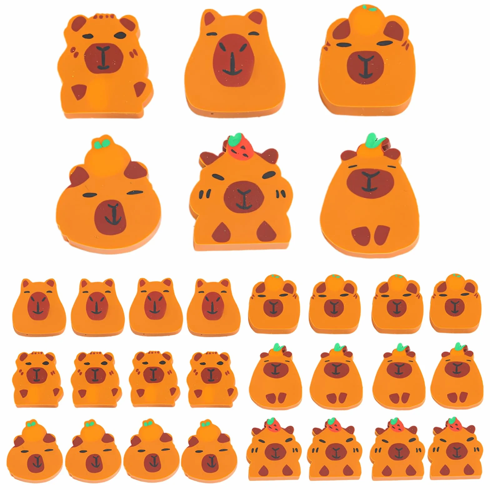 Capybara Cancellare Gomma Bambini 30 Pezzi Divertenti Regalini Festa Compleanno