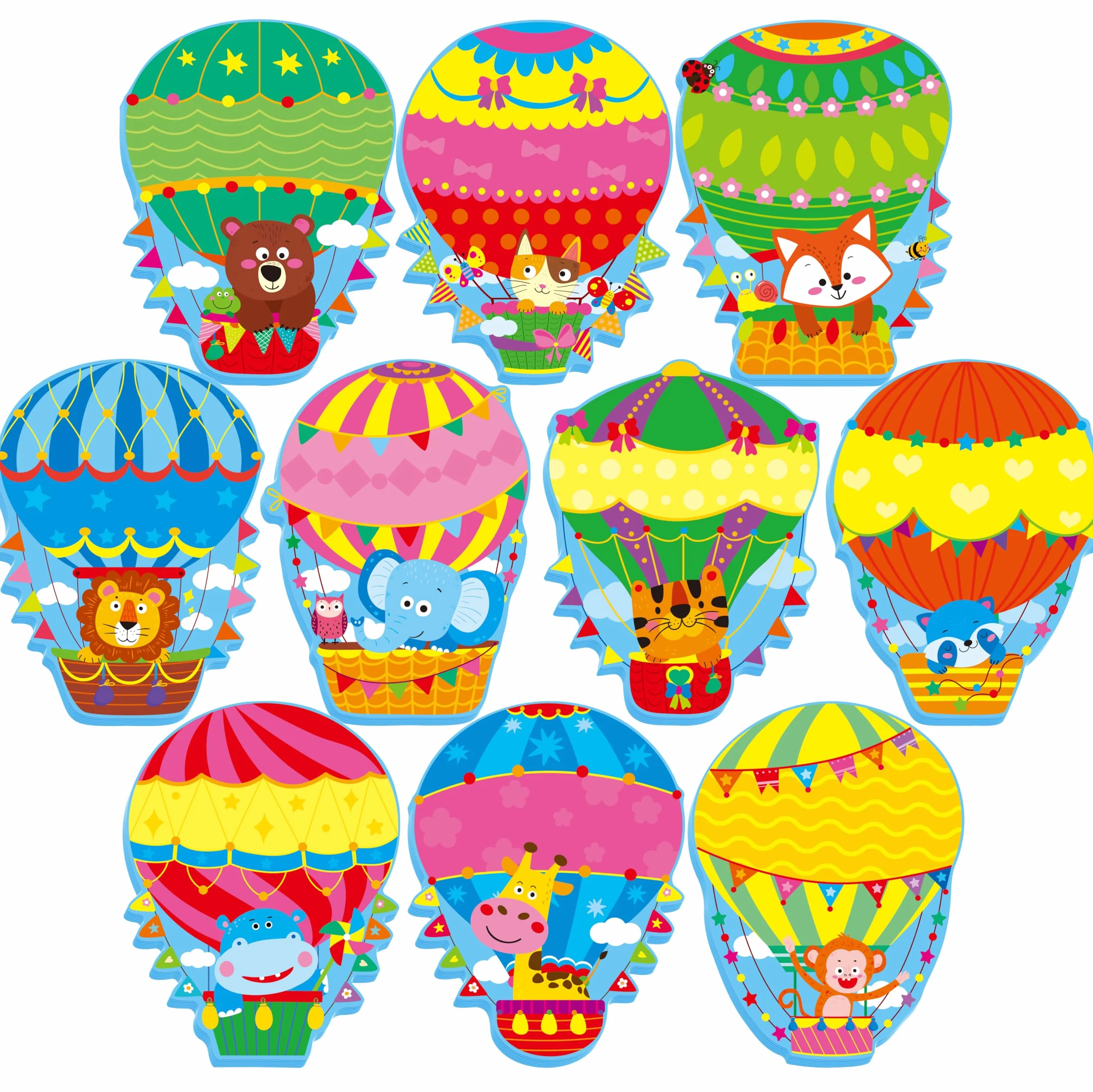 56 sagome mongolfiera decorazioni bacheche aule feste bambini studenti