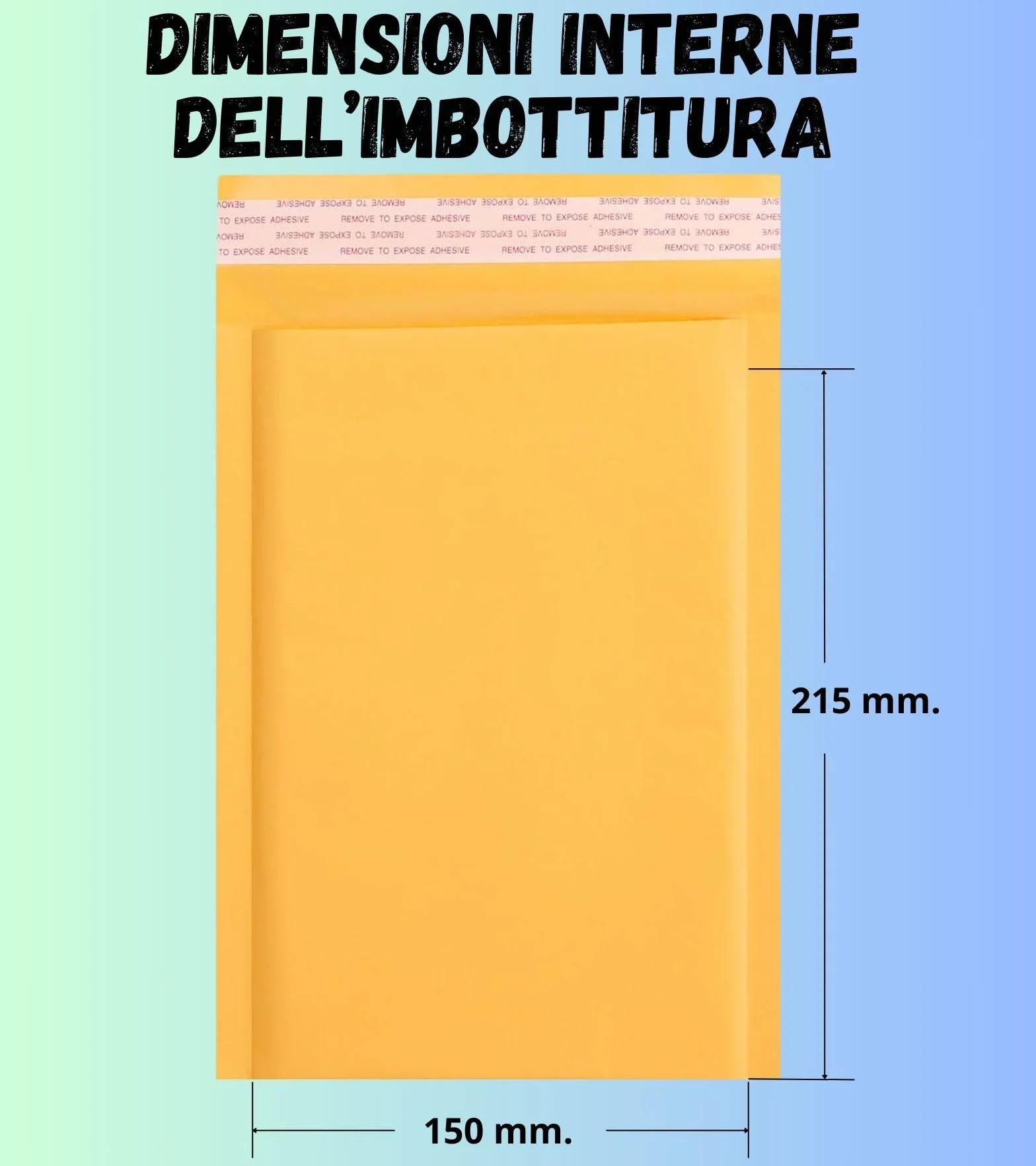 Easy8 20 Buste Imbottite per Spedizioni 150x215 mm Pluriball Bolle Aria Avana Chiusura Adesiva Gialle Protettive Materiali Fragili