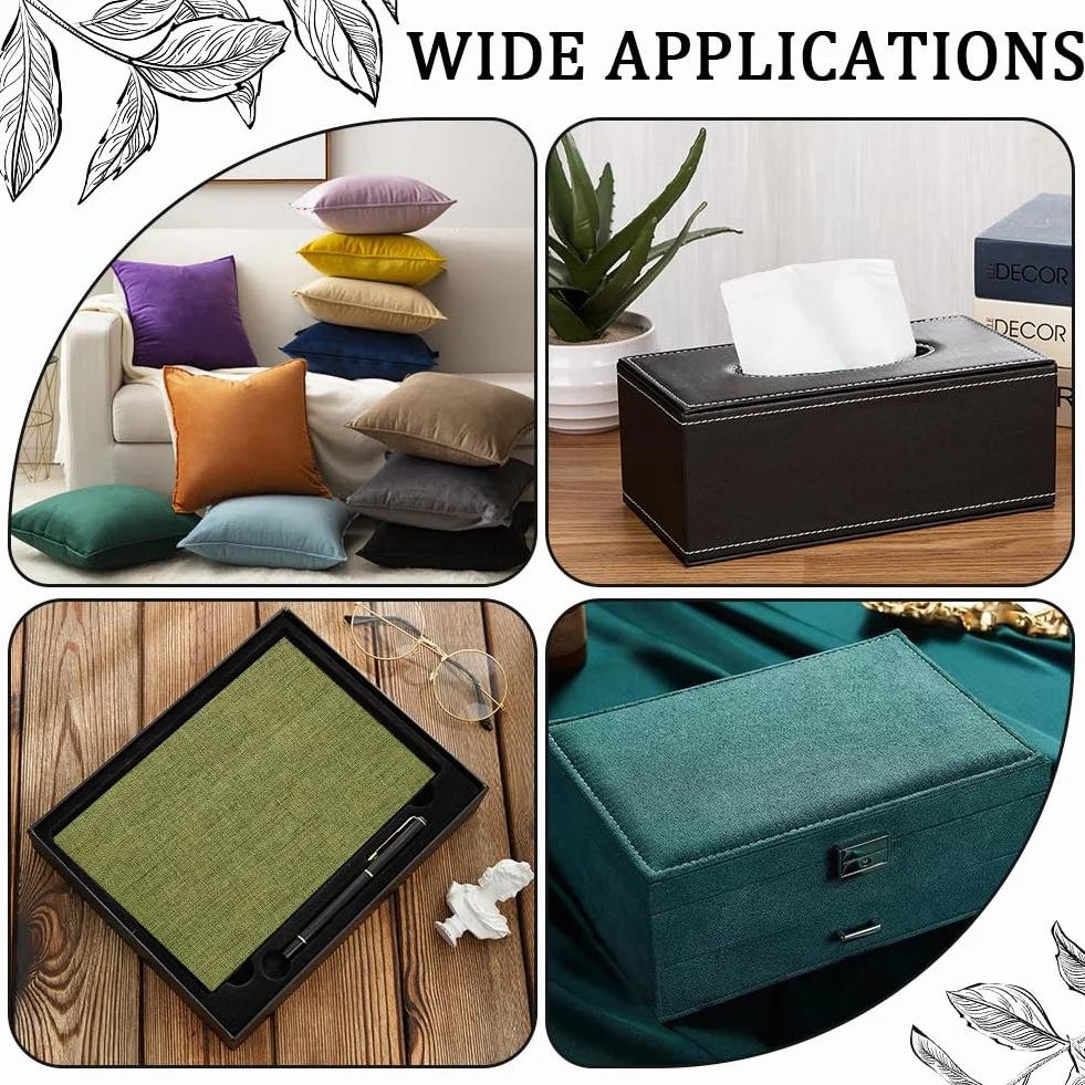 CRASPIRE Panno per Libri Verde Oliva 130 x 30 cm Lino Copertina per Libri con Supporto in Carta Scrapbooking