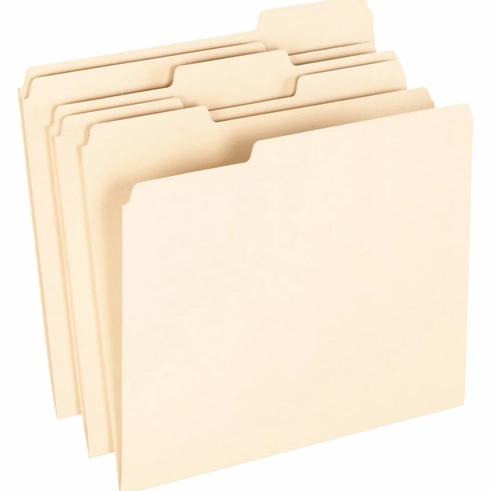 EarthWise by Pendaflex - Cartelline 100% riciclate, formato lettera, taglio 1/3, 100 per confezione Formato Letter Letter Verde standard.