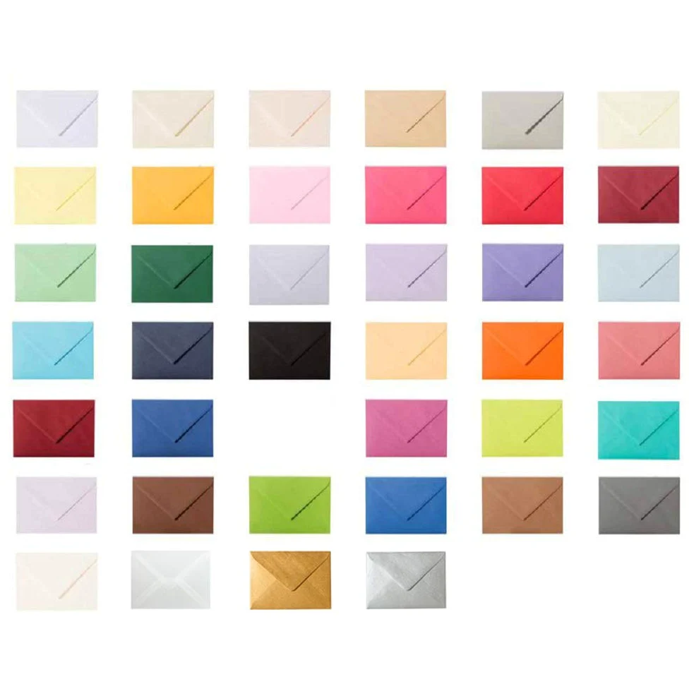 Buste da lettera DIN C6, 114 x 162 mm, con chiusura ad aletta umettabile, 120 g/m², con sorpresa, del marchio Paper24, 60 trasparente, 2000 pezzi