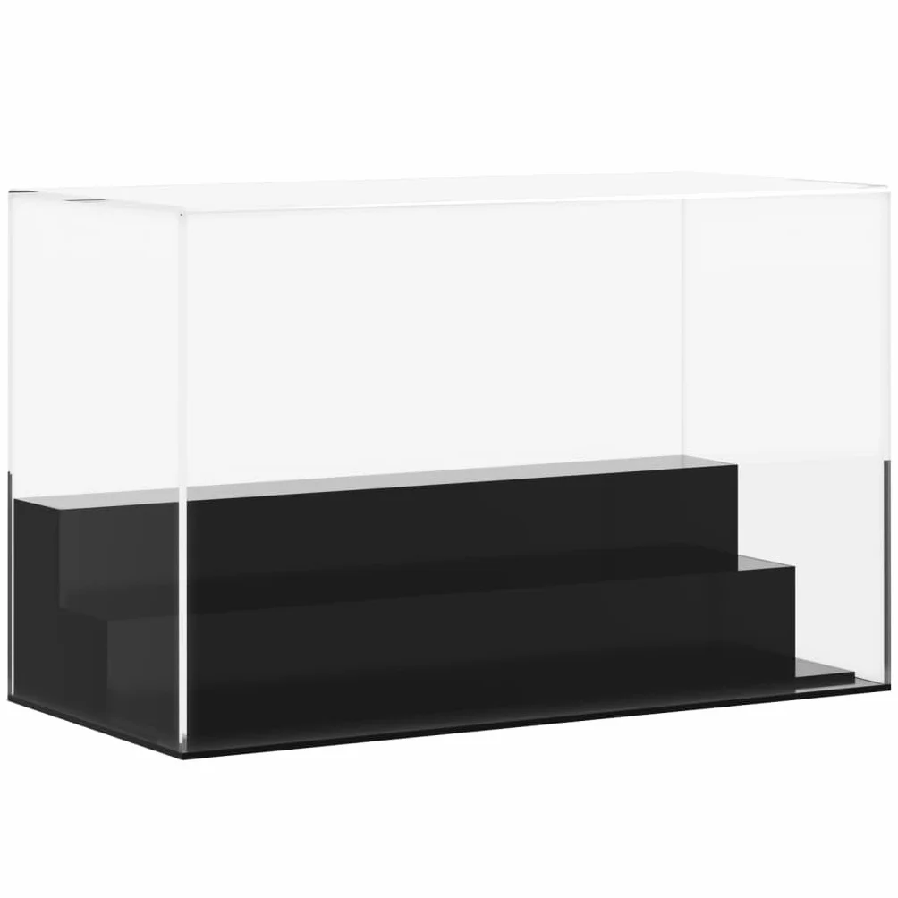Vetrina in acrilico, 25 x 12 x 16 cm, trasparente, con 3 gradini, per oggetti da collezione e personaggi
