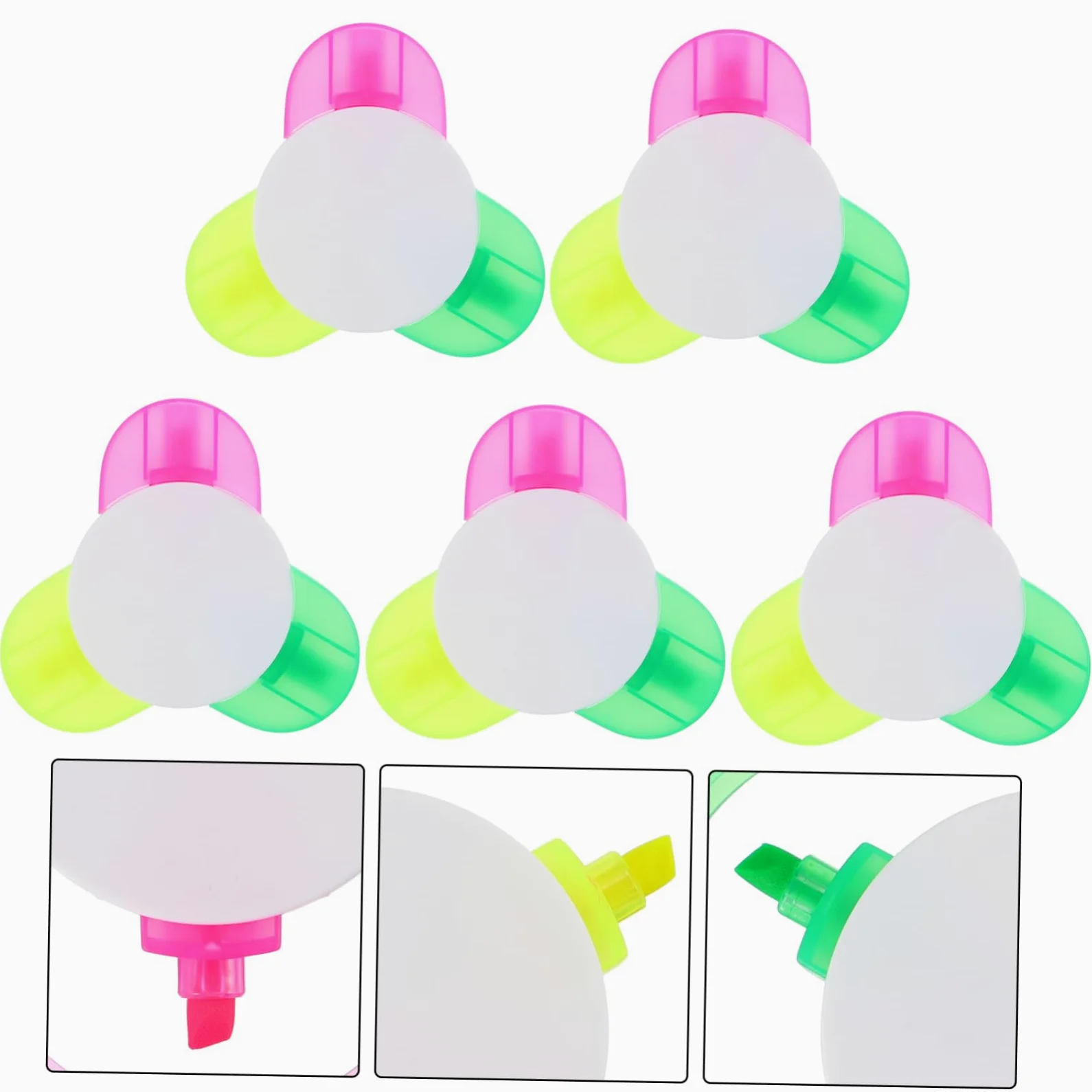 Housoutil 3 Set Fluorescenti Evidenziatori Colorati Per Scuola E Ufficio Per Scrittura 5 Pezzi * 3