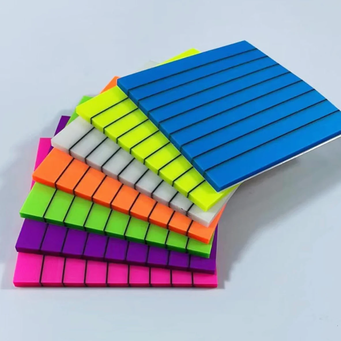 VILLCASE 5 Set Nota Adesiva Di Disegno A Tratteggio Foglietti Adesivi Note Adesive Trasparenti Marcatori Espositivi Etichetta Adesivo Promemoria Per Uso Quotidiano Blocco Note 8 Pezzi * 5