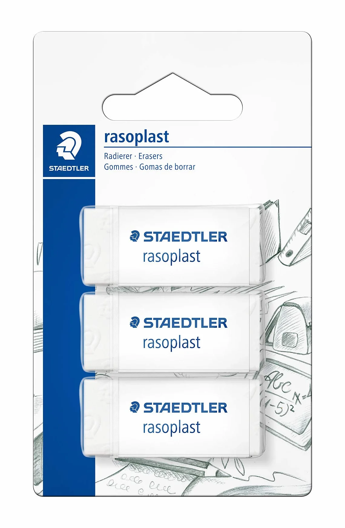 Staedtler Rasoplast Gomme da Cancellare Set Cancelleria 3 Pezzi