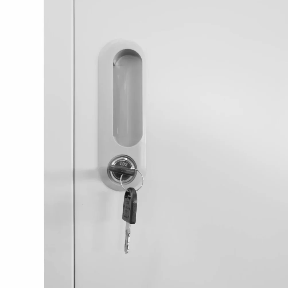 Tidyard Armadio spogliatoio Metallico in Acciaio, con 12 Ante con Serratura, per Gli Spogliatoi Sportivi o Aziendali, 12 Scomparti 90x45x180 cm