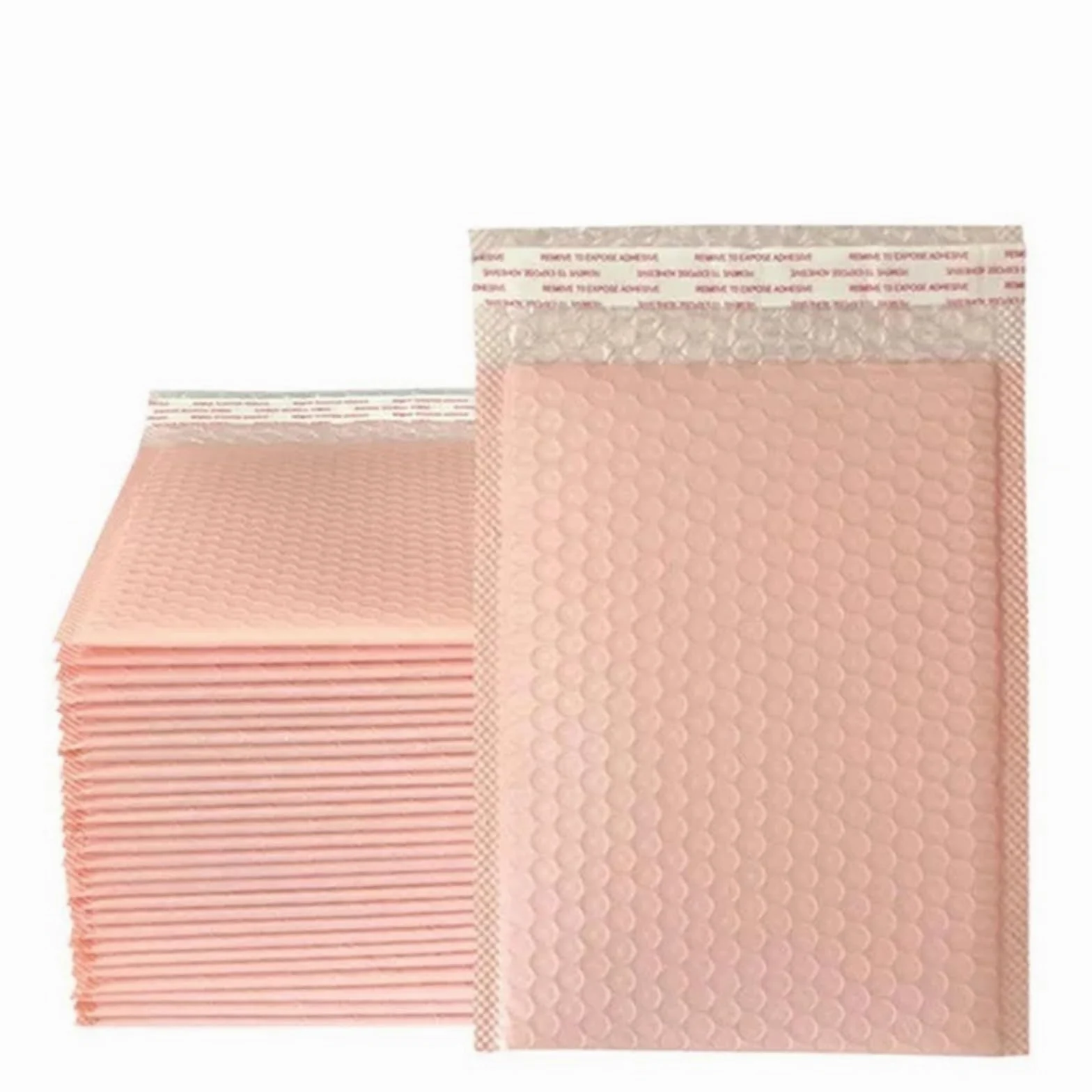 Buste Imbottite 100pcs Bubble Mailer Bubble Padded Mailing Envelopes Mailer Poly For Packaging Self Seal Shipping Bag Bubble Padding (Color : Light pink, Size : 13 * 15cm)