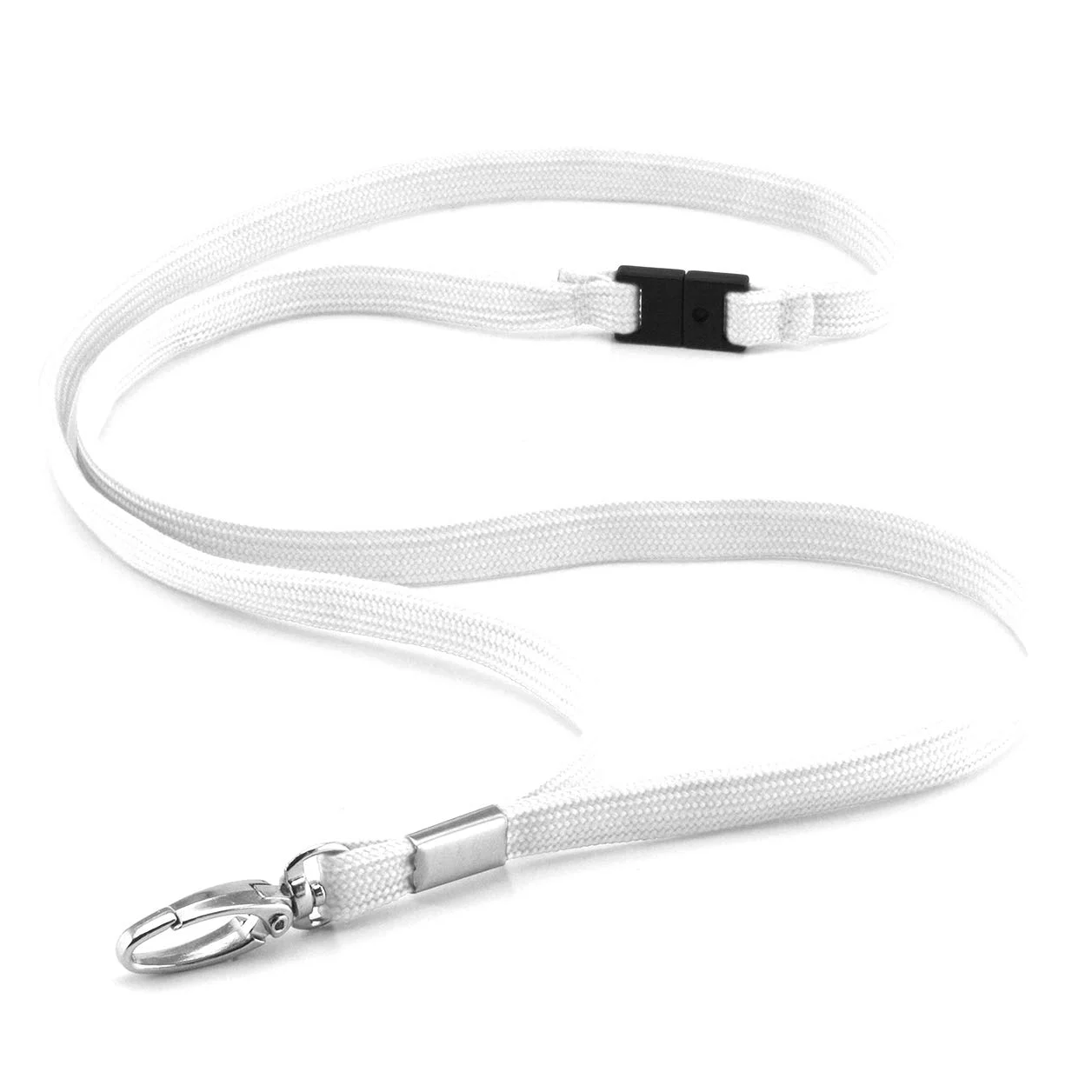 CKB LTD - Cordini da collo con clip rotante in metallo e sistema di apertura di sicurezza, per portabadge, tinta unita