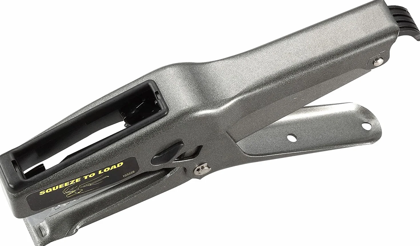 Bostitch Pinzatrice B8 per ufficio, resistente, con 1250 punti da 1/4", 45 fogli senza inceppamento, cucitrice industriale in metallo a striscia intera, capacità 210, per cartone, carta, tessuto