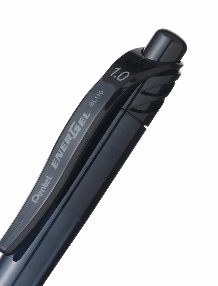 Pentel BL110 Roller Energel X ricaricabile punta 1.0 mm, Nero 3 pz