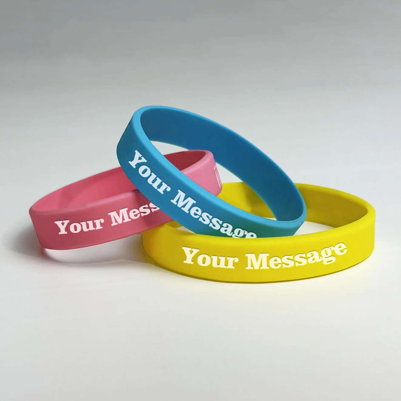 Benmify Braccialetti in silicone personalizzati con testo Braccialetti in gomma personalizzati Bulk personalizzabile per eventi, regali, consapevolezza, feste, supporto, uomini, donne