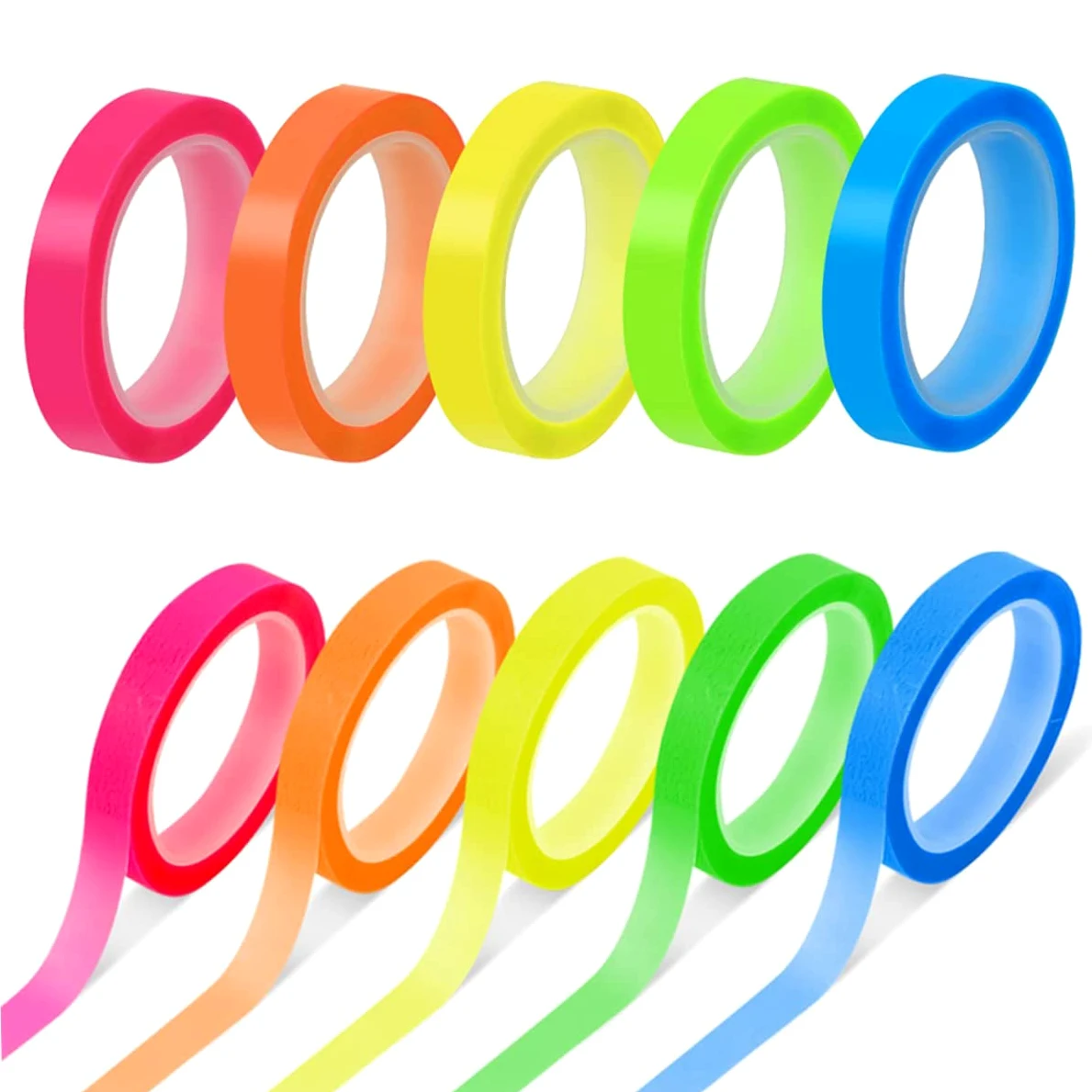 100rotoli Linguette Adesive Trasparenti Evidenziatore Multi- Per e Segnapagina Per Scuola Ognuno