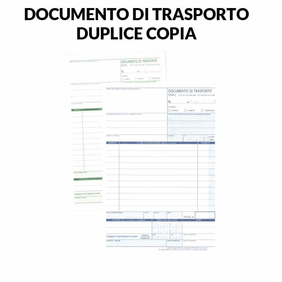 BLOCCO DDT DUPLICE COPIA 50 MODULI AUTO RICALCANTI 22 X 14.8 CM + PENNA TOUCH