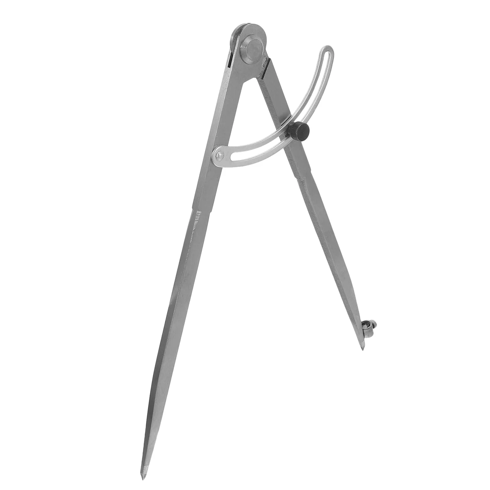 Compasso da Carpentiere in Acciaio al Carbonio 300mm Regolabile | Foro Portamatita da 8mm, Colore Argento, per Disegno Tecnico e Lavorazione Mobili