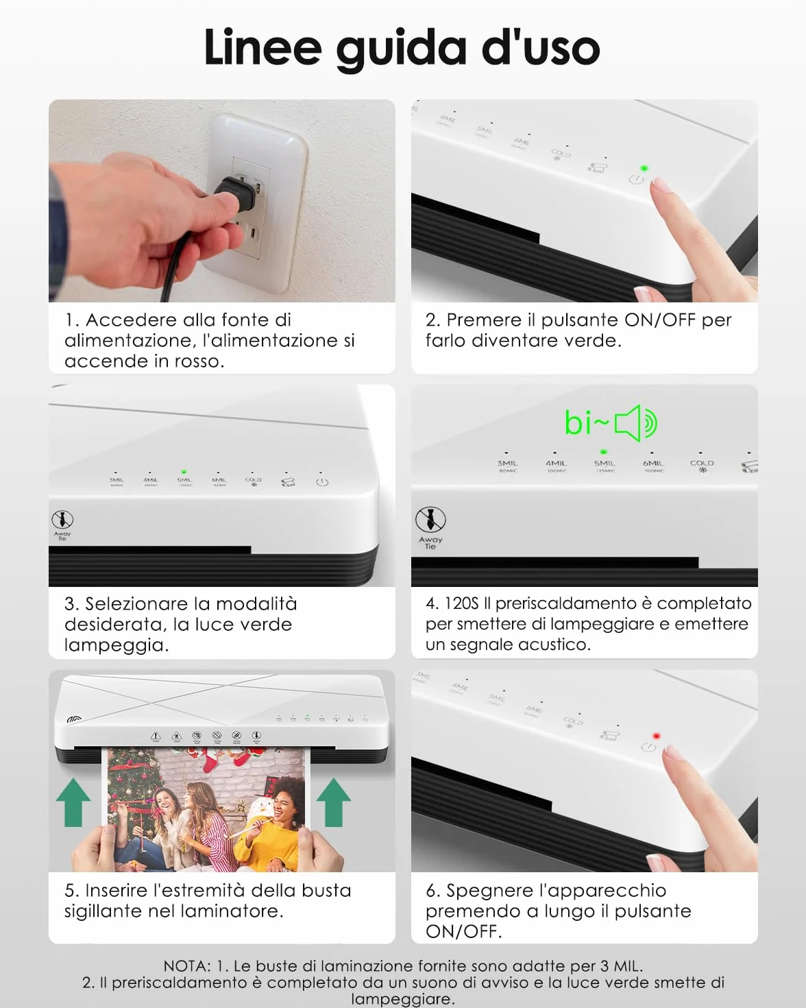 MAXDONE Plastificatrice A3 in 6 Modalità di Laminazione - ABS e Spegnimento Automatico, con Buste di Laminazione, Taglierina e Arrotolatore d'angoli