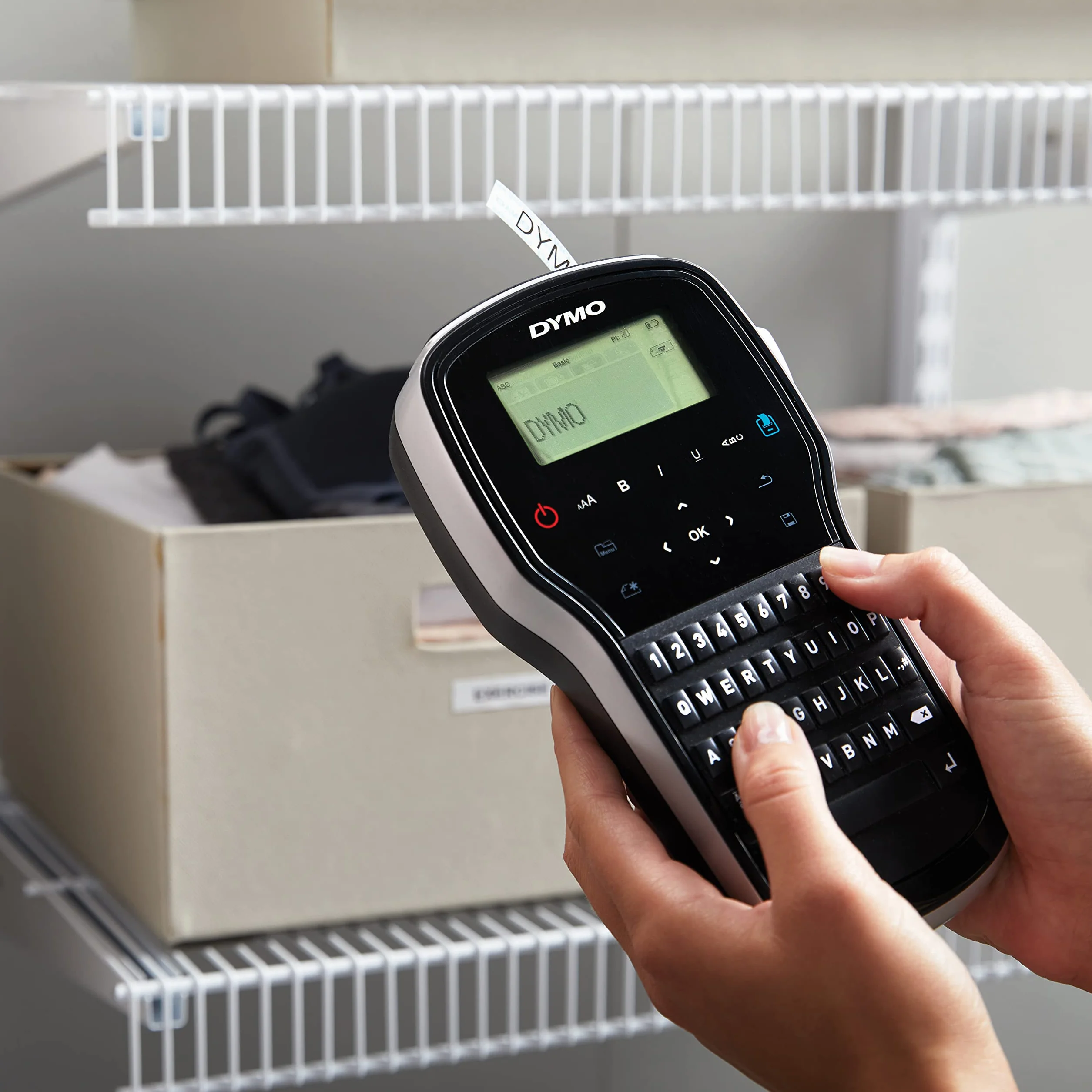 DYMO LabelManager 280 etichettatrice portatile ricaricabile tastiera QWERTY custodia nastri D1
