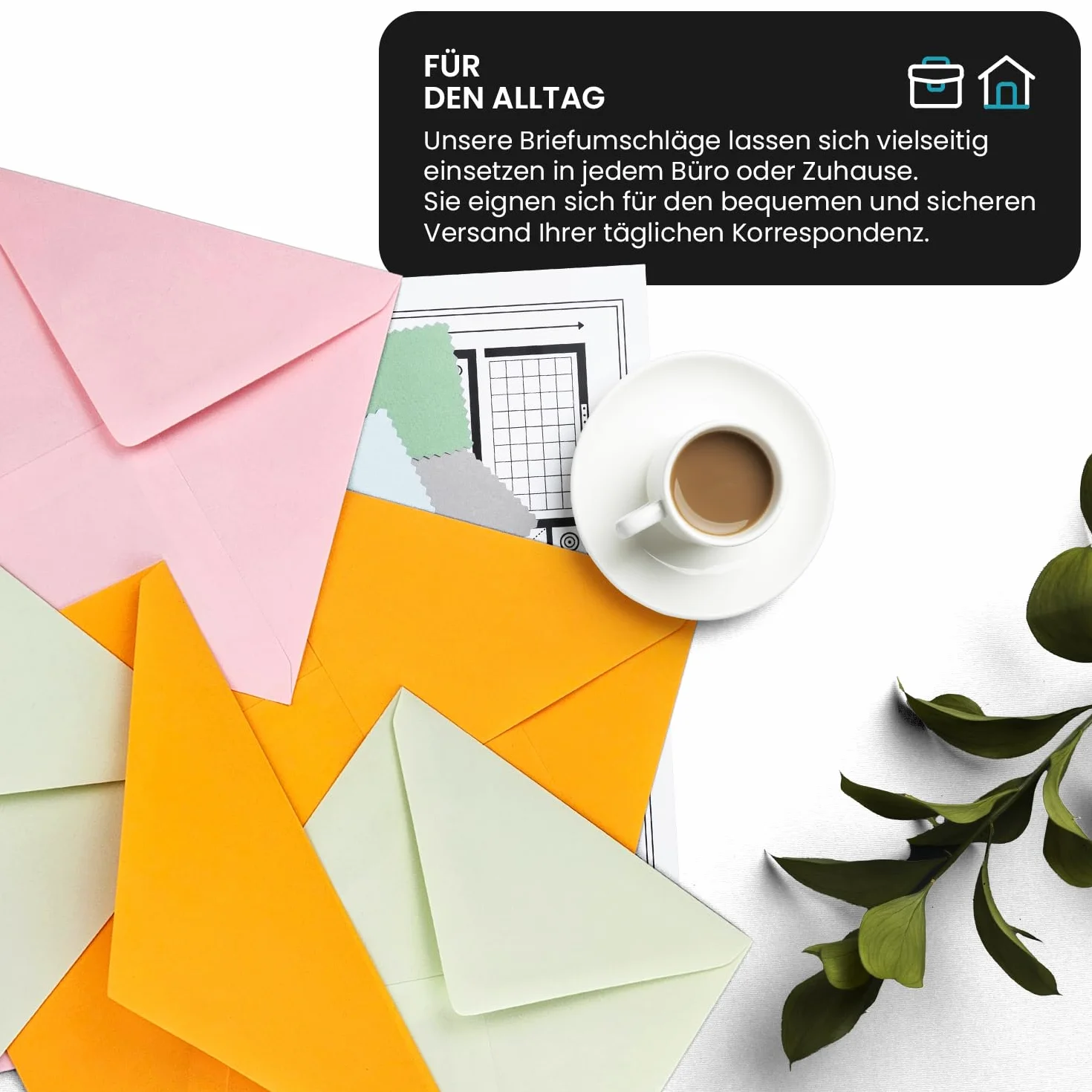 Netuno 100 buste da lettera colorate rosso formato DL 110 x 220 mm 80g con lembo a punta