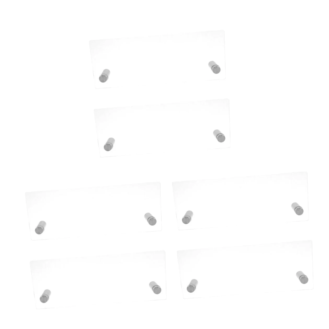 6 Pezzi Porta Biglietti da Visita da Scrivania Espositore Robusto per Ufficio Targhetta Identificativa Elegante per Reception e Fiere Organizzatore Professionale per Carte