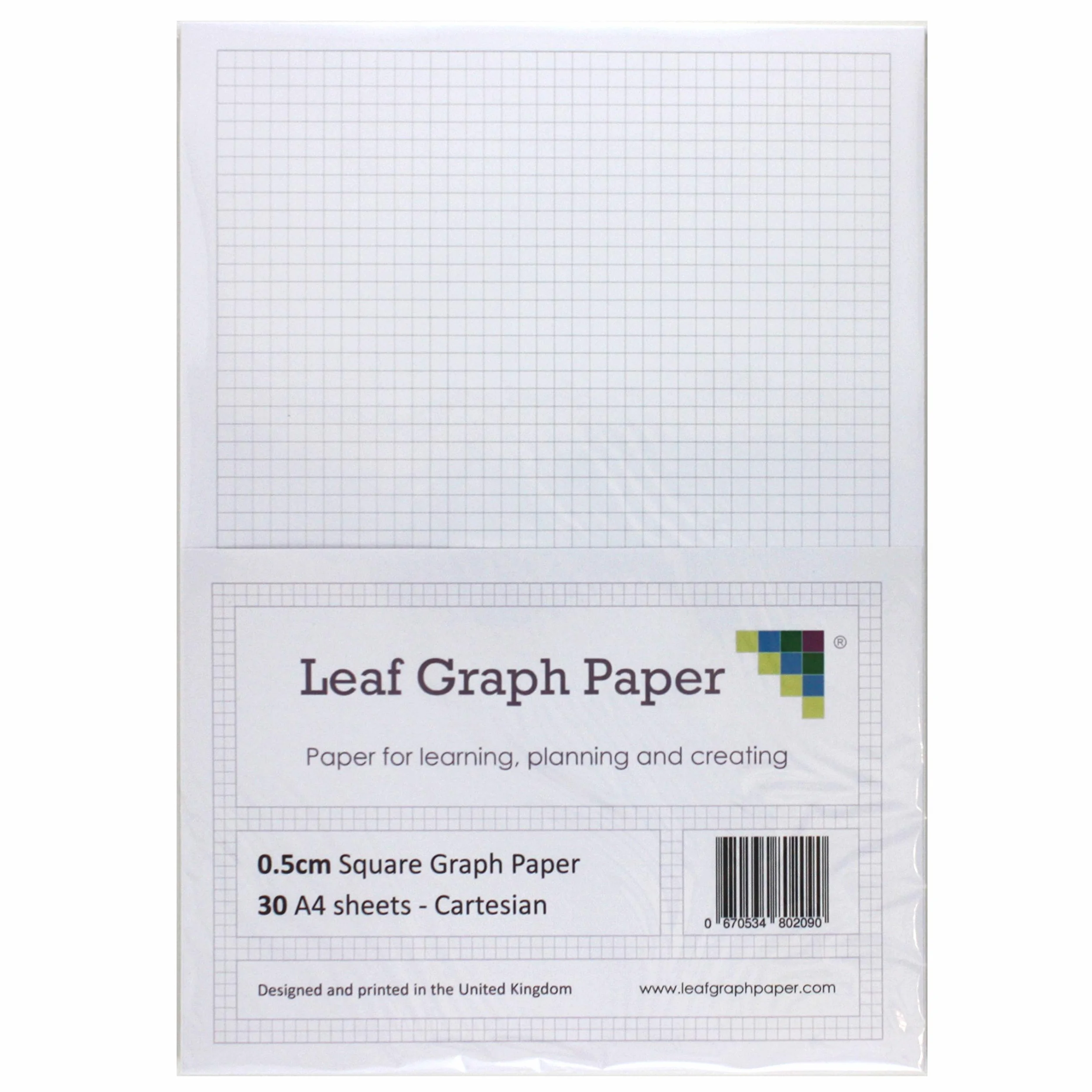 Foglio di carta grafica A4 quadretti 5 mm confezione 30 fogli matematica ingegneria