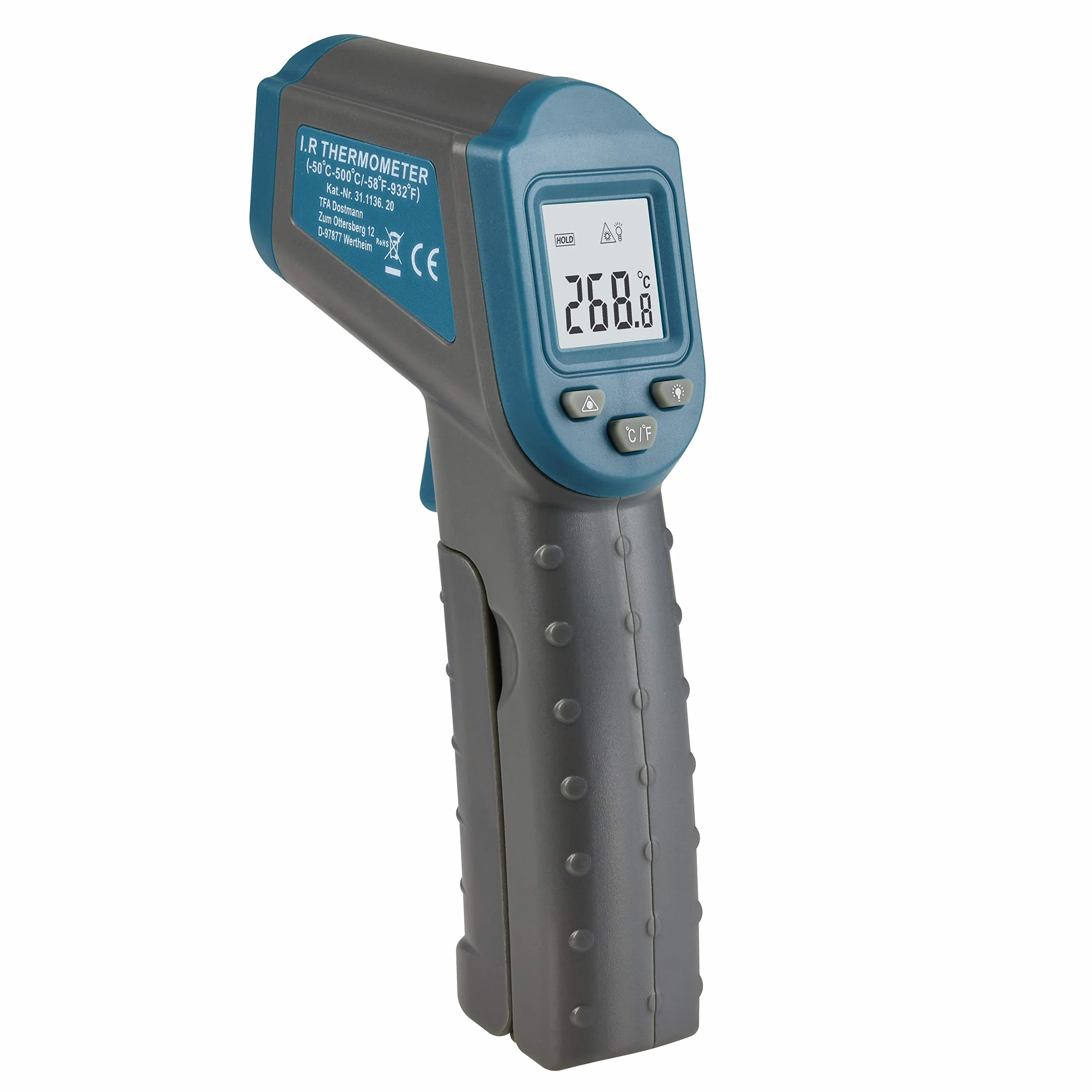 TFA Dostmann Termometro a infrarossi laser -50°C - 500°C, turchese