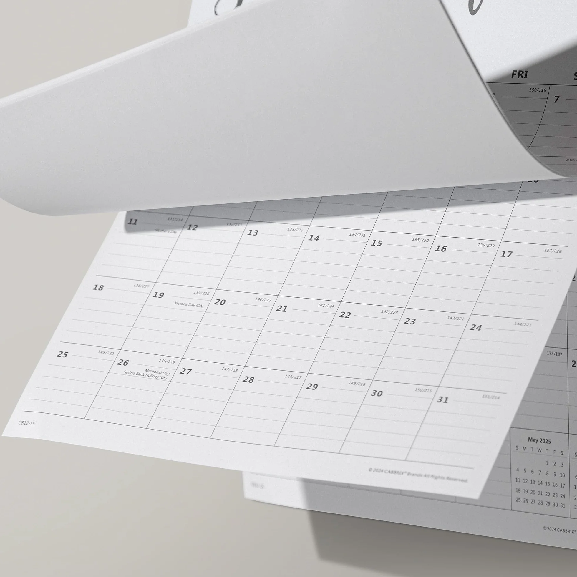 Calendario da parete 2025, calendario mensile da parete 2025-2026, va da gennaio 2025 a giugno 2026, perfetto per piani scolastici domestici, blocchi giornalieri, calendario da parete premium per