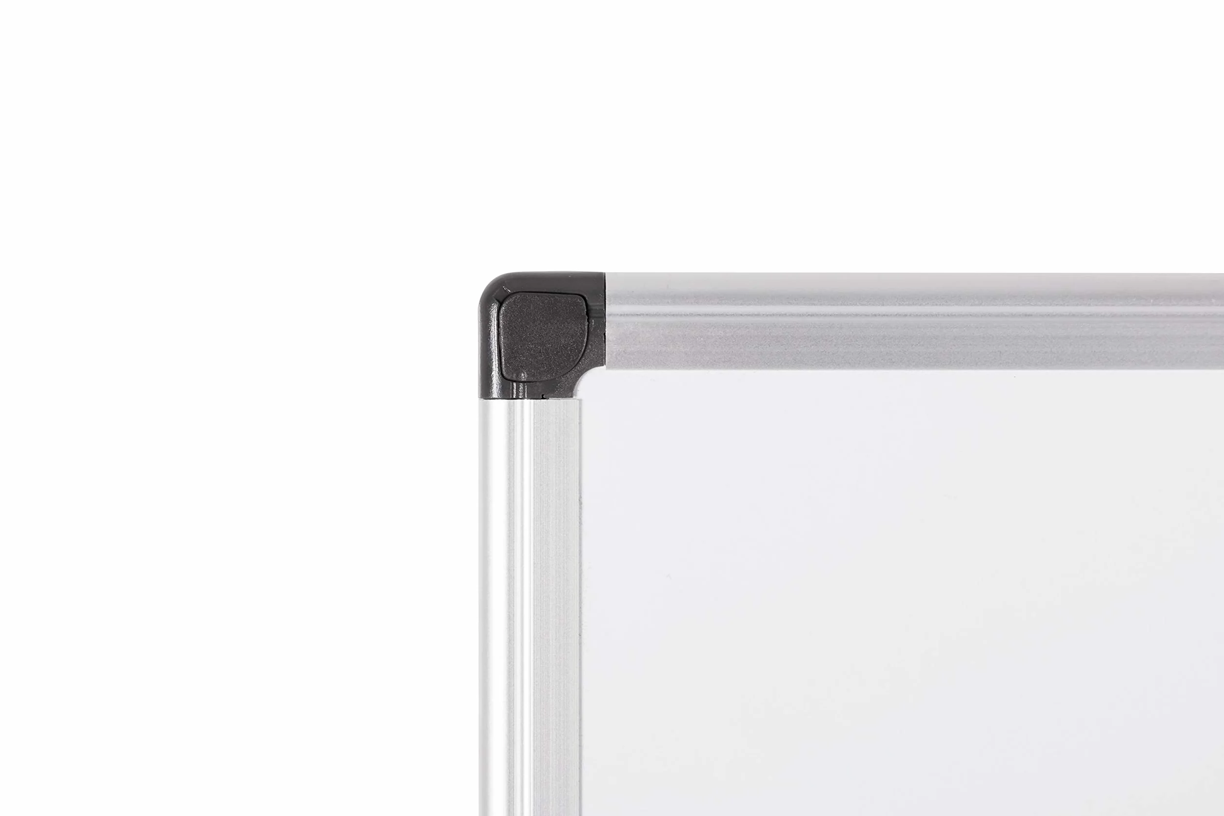 Bi-Office Maya - Lavagna Magnetica Bianca, 90 x 60 cm, Con Cornice In Alluminio, Superficie Magnetica Acciaio Laccato