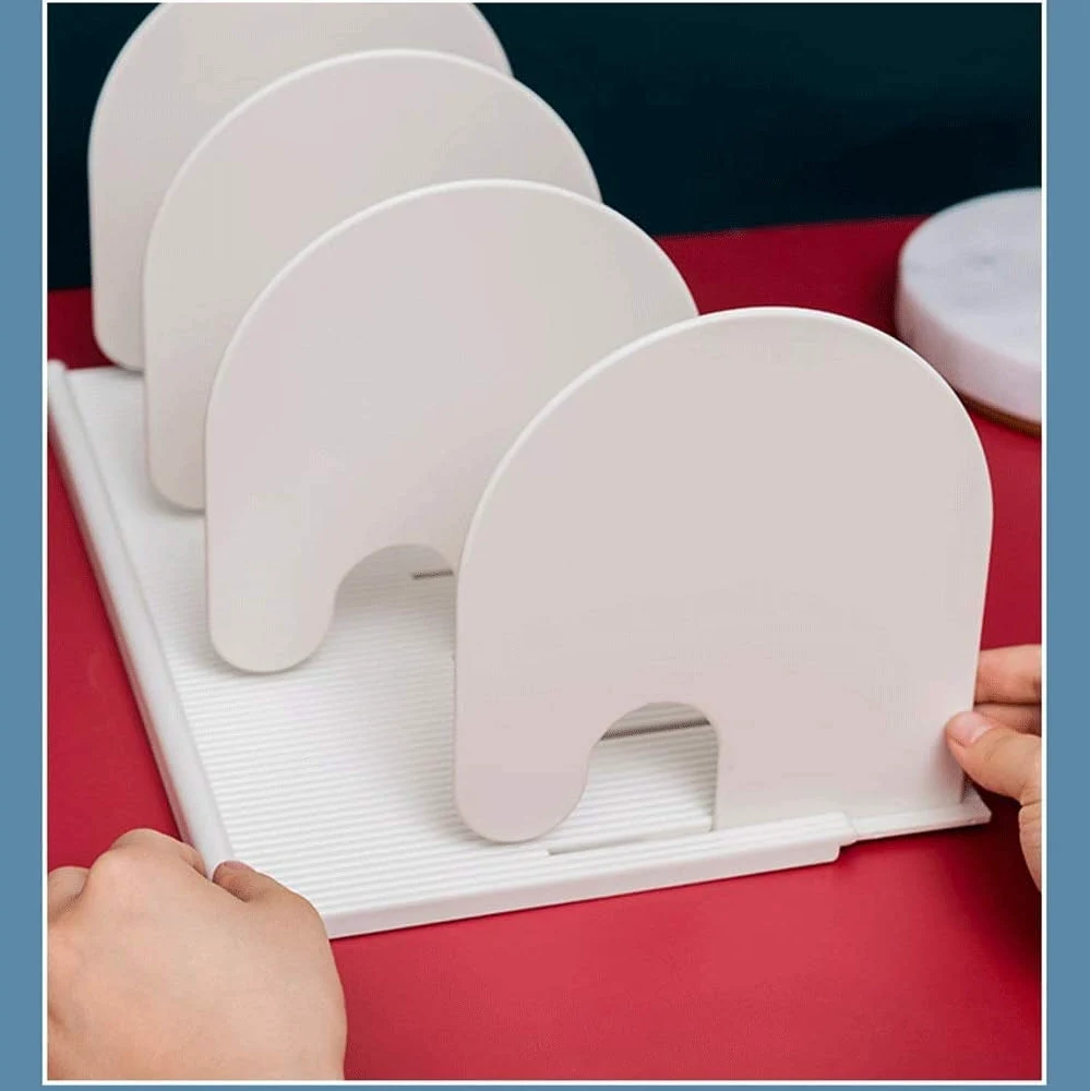Reggi Libri, Fermalibri File Organizer Scaffale Per Libri Per Per A 4 Sezioni Per Regolabile Con Per Fondo Ondulato Imitazione Ufficio Casa Scrivania(A)
