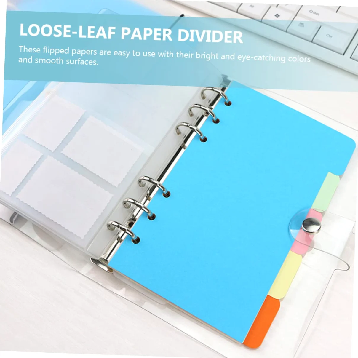 NUOBESTY 25pezzi Divisori Per Raccoglitori Punched Refill Per Scuola Organizzazione Documenti e Note Facile Usare e