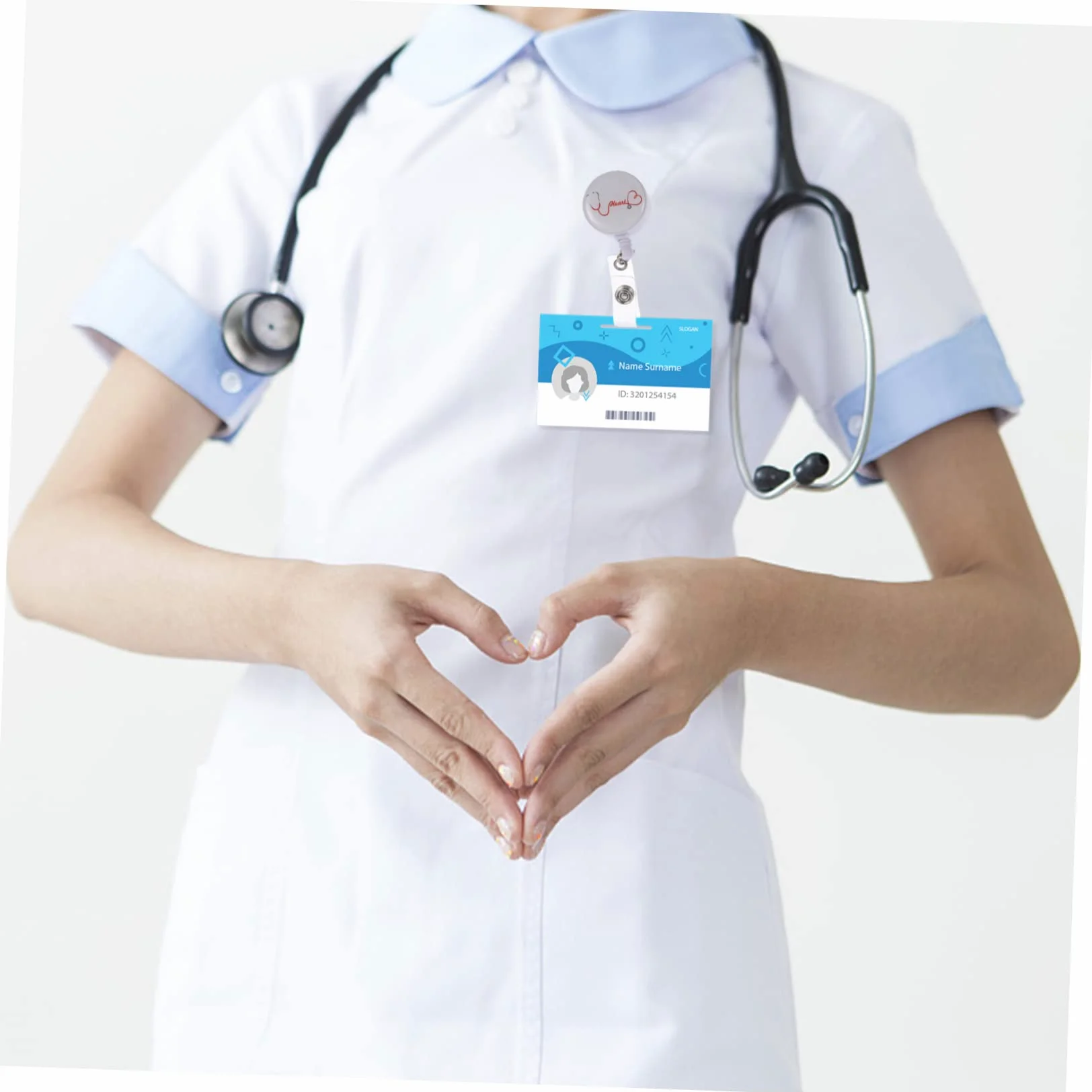 LALAFINA 20pezzi Portabadge Retrattile Per Con Clip Girevole Da Pratico e Leggero Design Elegante Per Id e Badge Ospedale Scuola e Lavoro