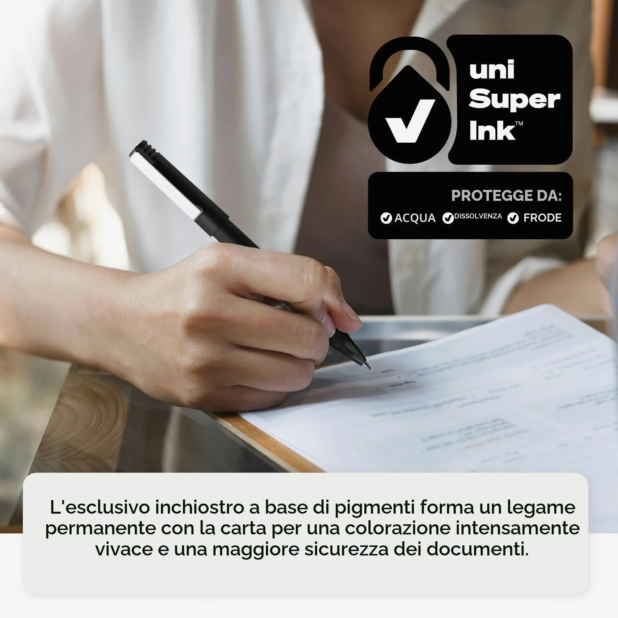 uni-ball Penne a rullo, punta micro (0,5 mm), nero, 36 pezzi