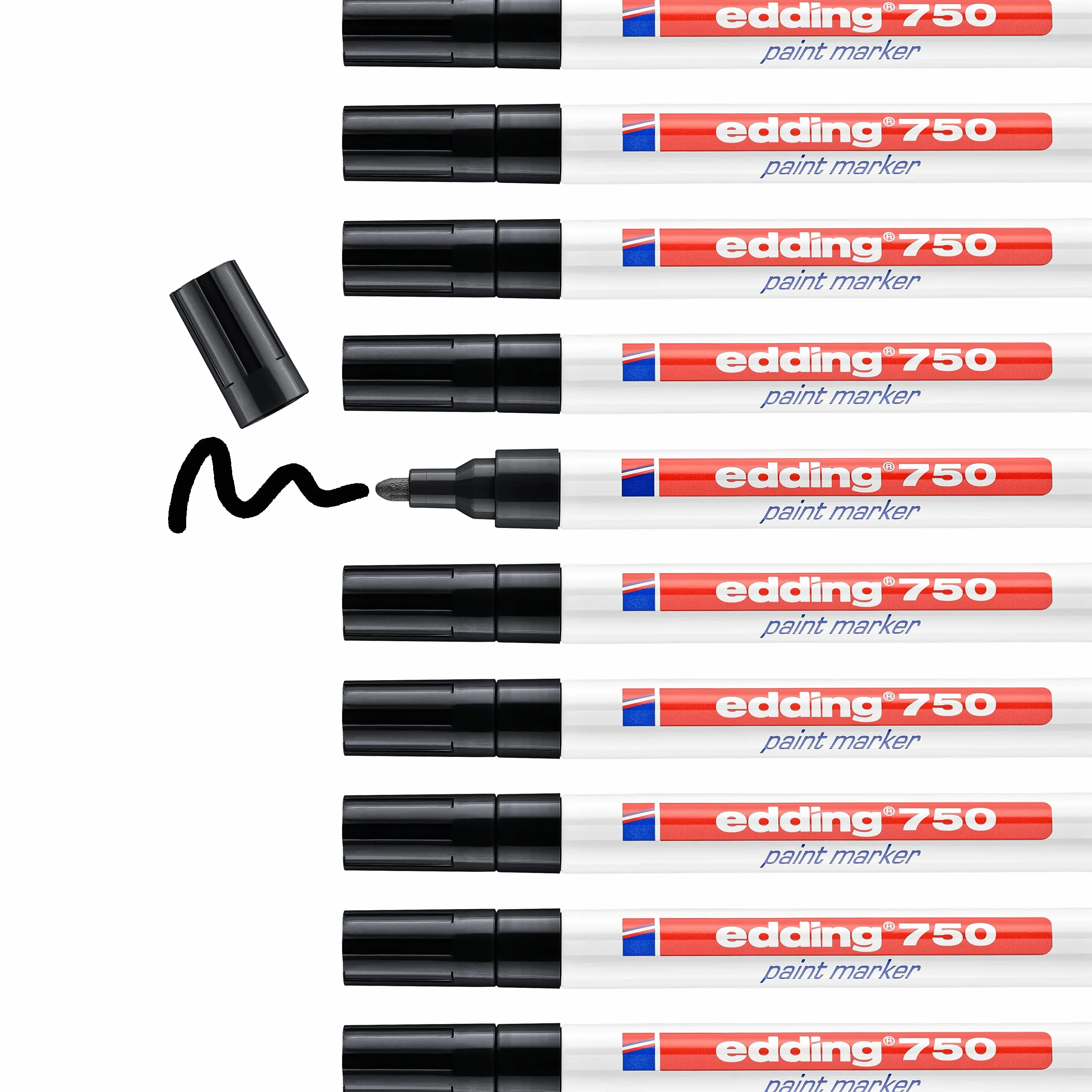 Edding 750 Paint Marker Black (10)