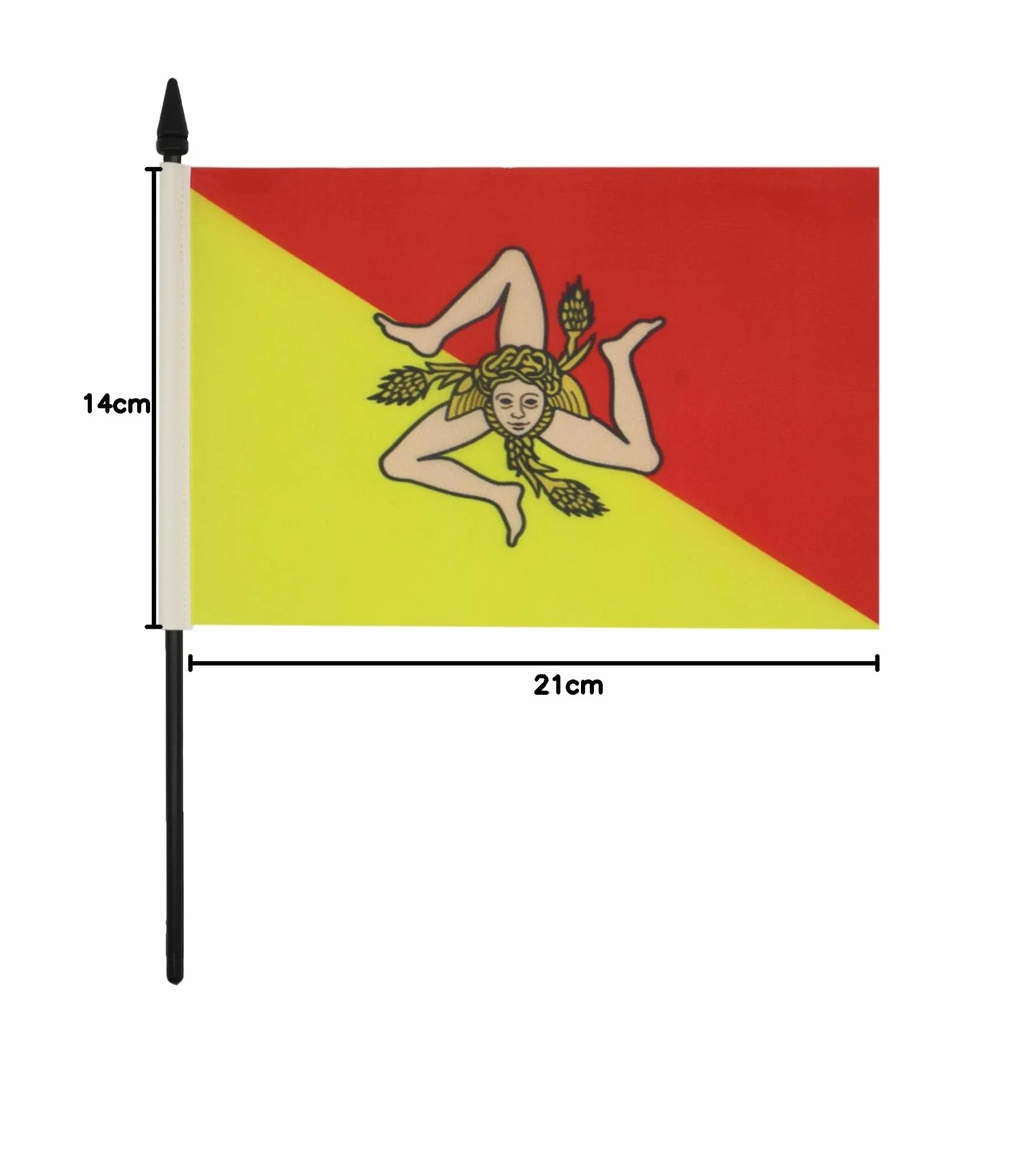 AZ FLAG Bandiera Da Tavolo Sicilia 21x14 cm - Piccola Bandierina Siciliana