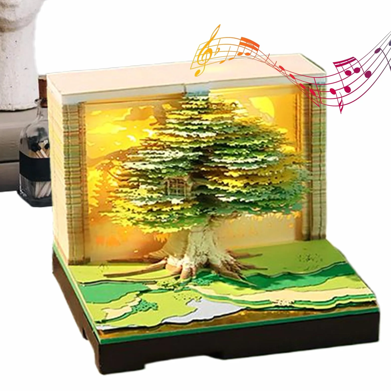Calendario Da Tavolo 3D 2026 Decorativo 3D Senza Fili | Blocco Note Calendario 3D per ufficio casa scuola scrivania comodino riunioni assistenti esecutivi studenti universitari