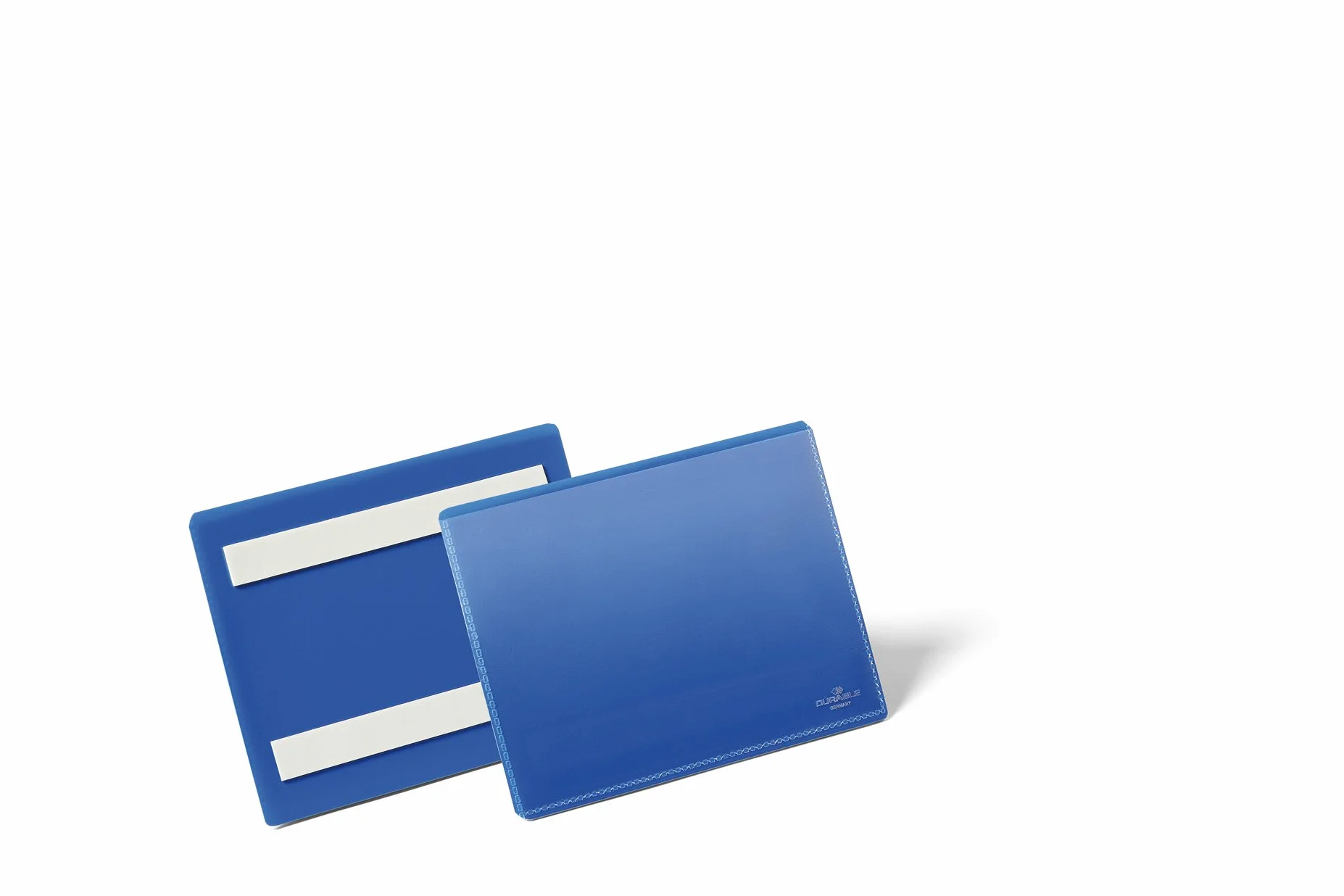 Durable 176307 Buste con Bande Adesive, A6 Orizzontale, Confezione da 50 Pezzi, Blu