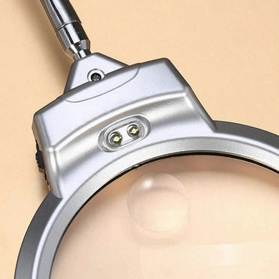 Lampada da scrivania in Vetro, Lente d'Ingrandimento HD con Lampada, Lente d'Ingrandimento 18 Volte, Riparazione di telefoni cellulari, espansione Elettronica, Bellezza.