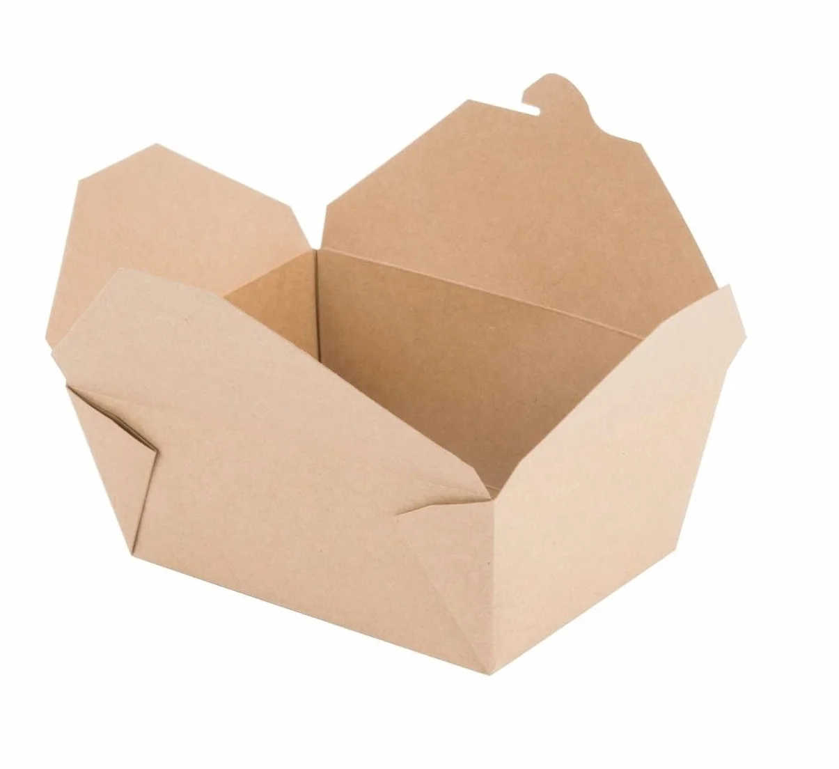 Generico Contenitore per Alimenti Kraft 155x120x65mm 50pz Monoporzione Antigrasso Biodegradabile Take Away