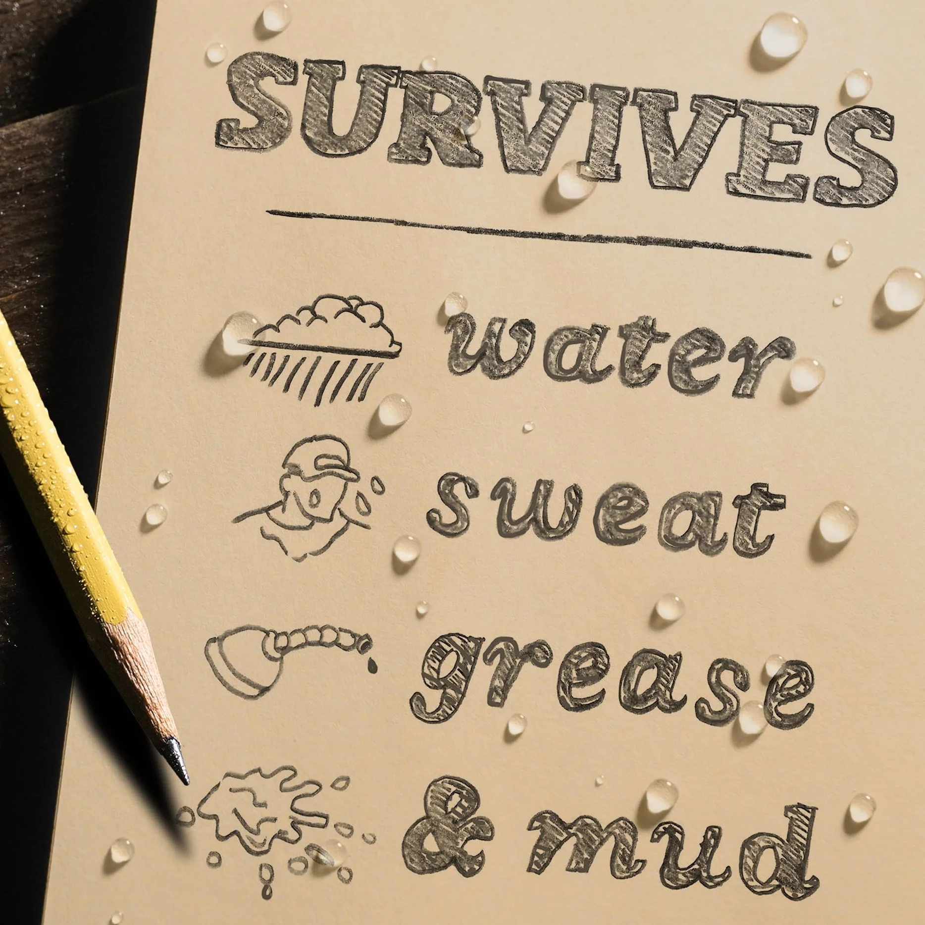 Rite in the Rain - Carta per foglie sfusa resistente alle intemperie, 21,6 x 27,9 cm, 32# Tan, motivo universale, confezione da 100 fogli (n. 982T-MX)