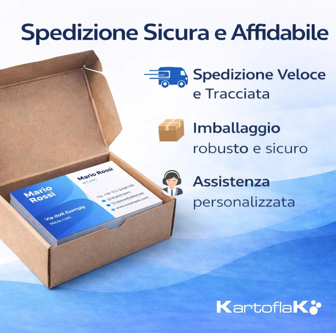 Biglietti da Visita Personalizzati 85x55 mm Stampa Fronte Retro Logo QR Code Carta Opaca Premium 250 Pezzi